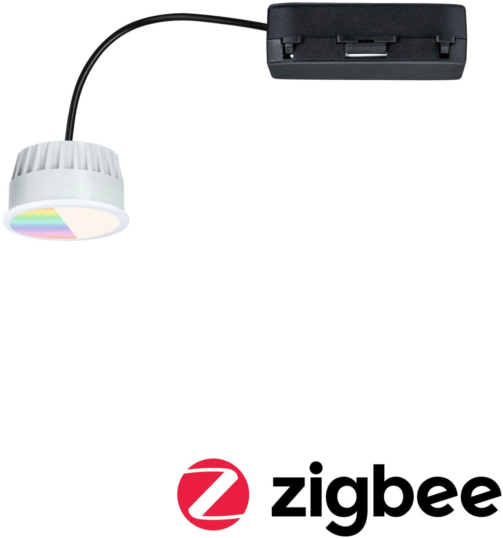 Paulmann LED Einbauleuchte LED Modul Einbauleuchte RGBW Coin 50mm Satin, LED fest integriert, Tageslichtweiß, Memoryfunktion, Dimmer, Smart Home