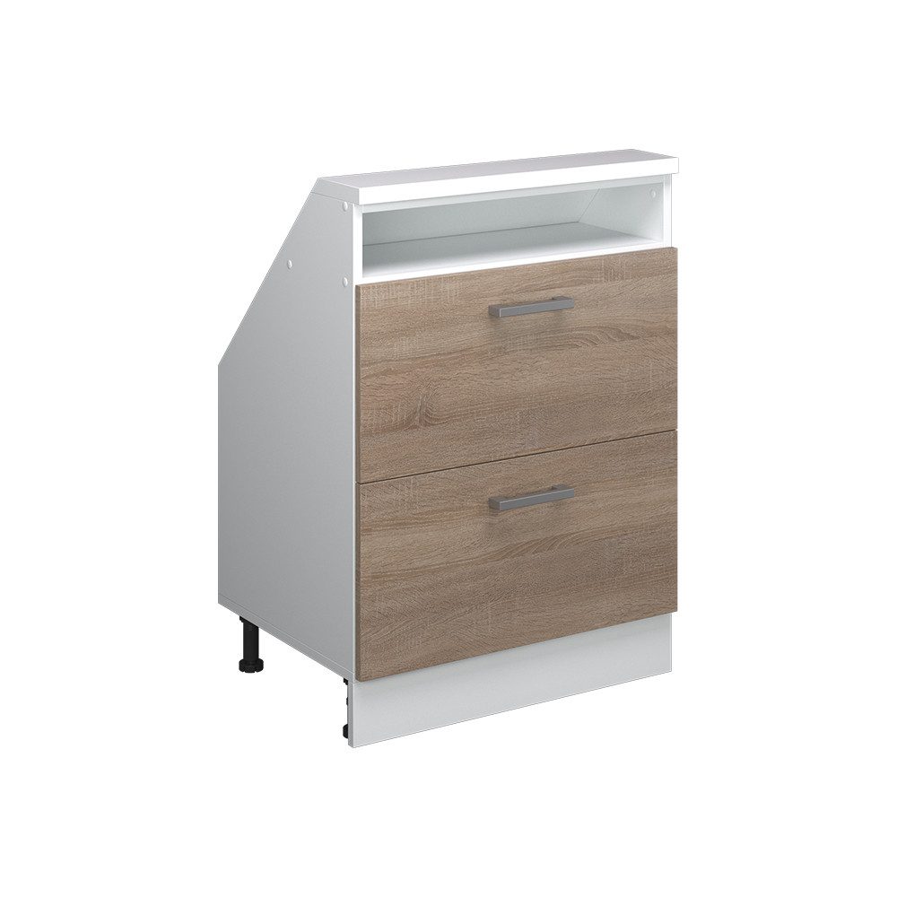 Vicco Unterschrank R-Line, Sonoma/Weiß, 60 cm günstig online kaufen