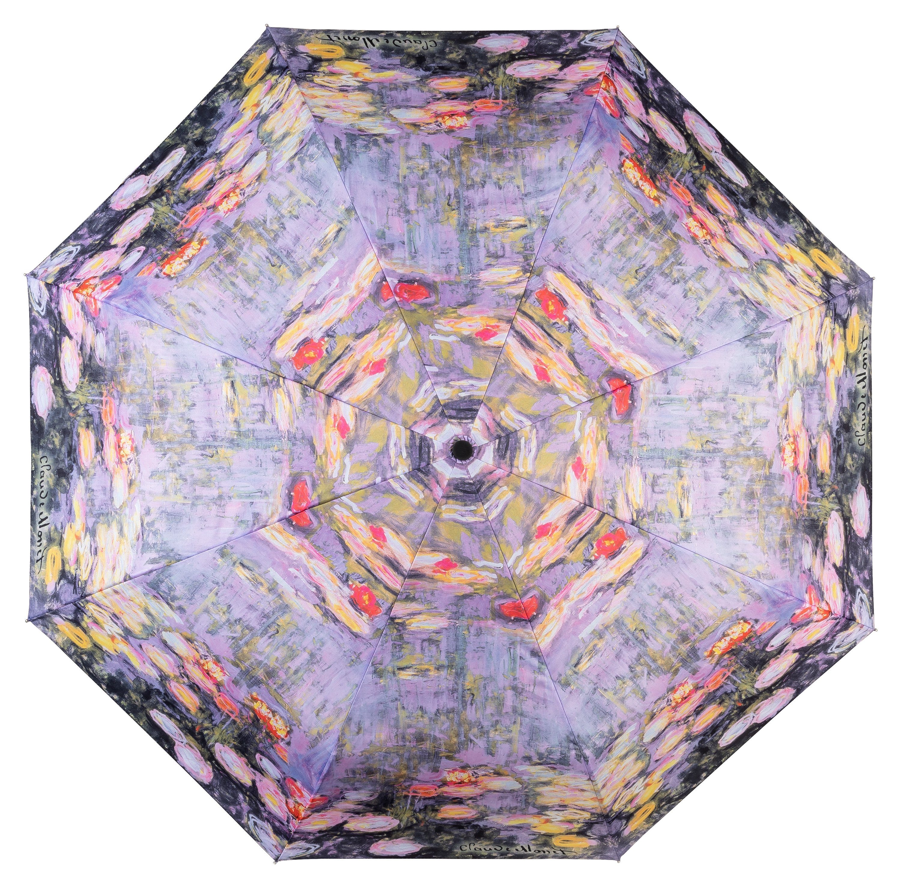 von Lilienfeld Taschenregenschirm Motivschirm Claude Monet: Seerosen Stabil  Leicht Kunst Blumen, UV-Schutz | Taschenschirme