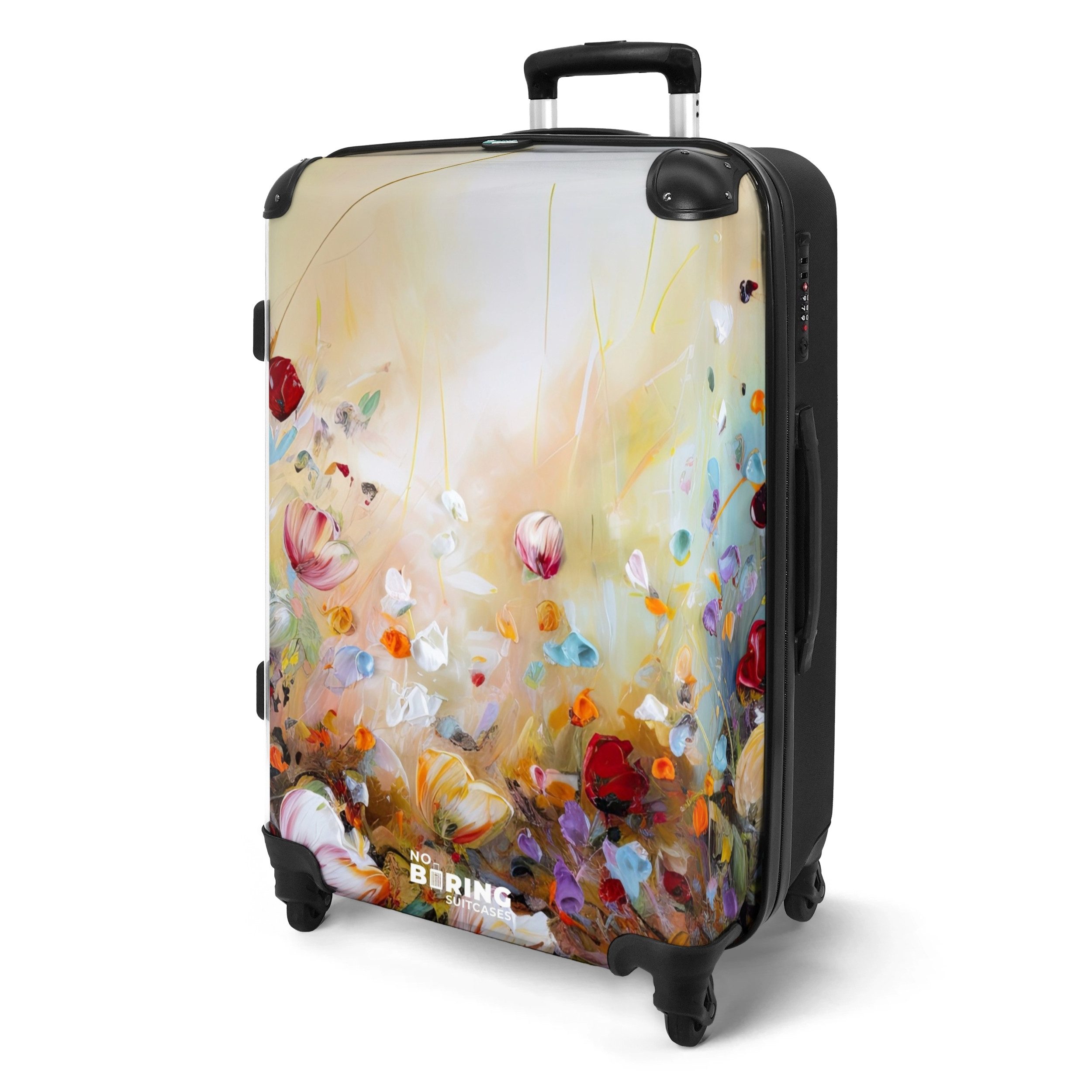 NoBoringSuitcases.com© Hartschalen-Trolley Ölfarben - Blumen - günstig online kaufen