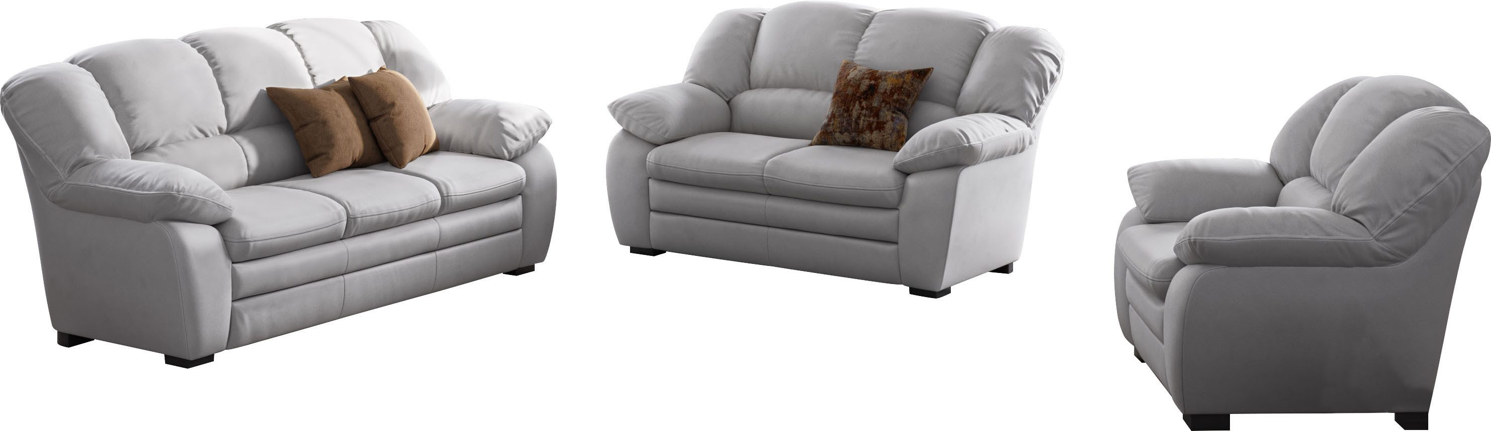 COTTA Polstergarnitur Casino, Sofa Set, 3-2-1 Sitzer, Wohnzimmer Garnitur, (Set, 3-tlg), Sessel, 2-Sitzer, 2,5-Sitzer, hohe Rückenlehne