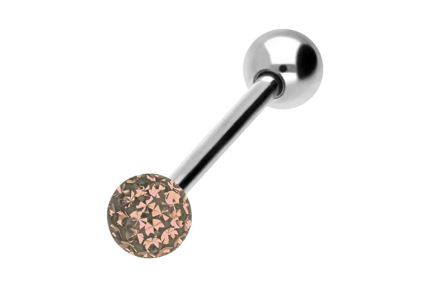 Brustwarzenpiercing Chirurgenstahl Barbell EPOXY- + CHIRURGENSTAHL-KUGEL