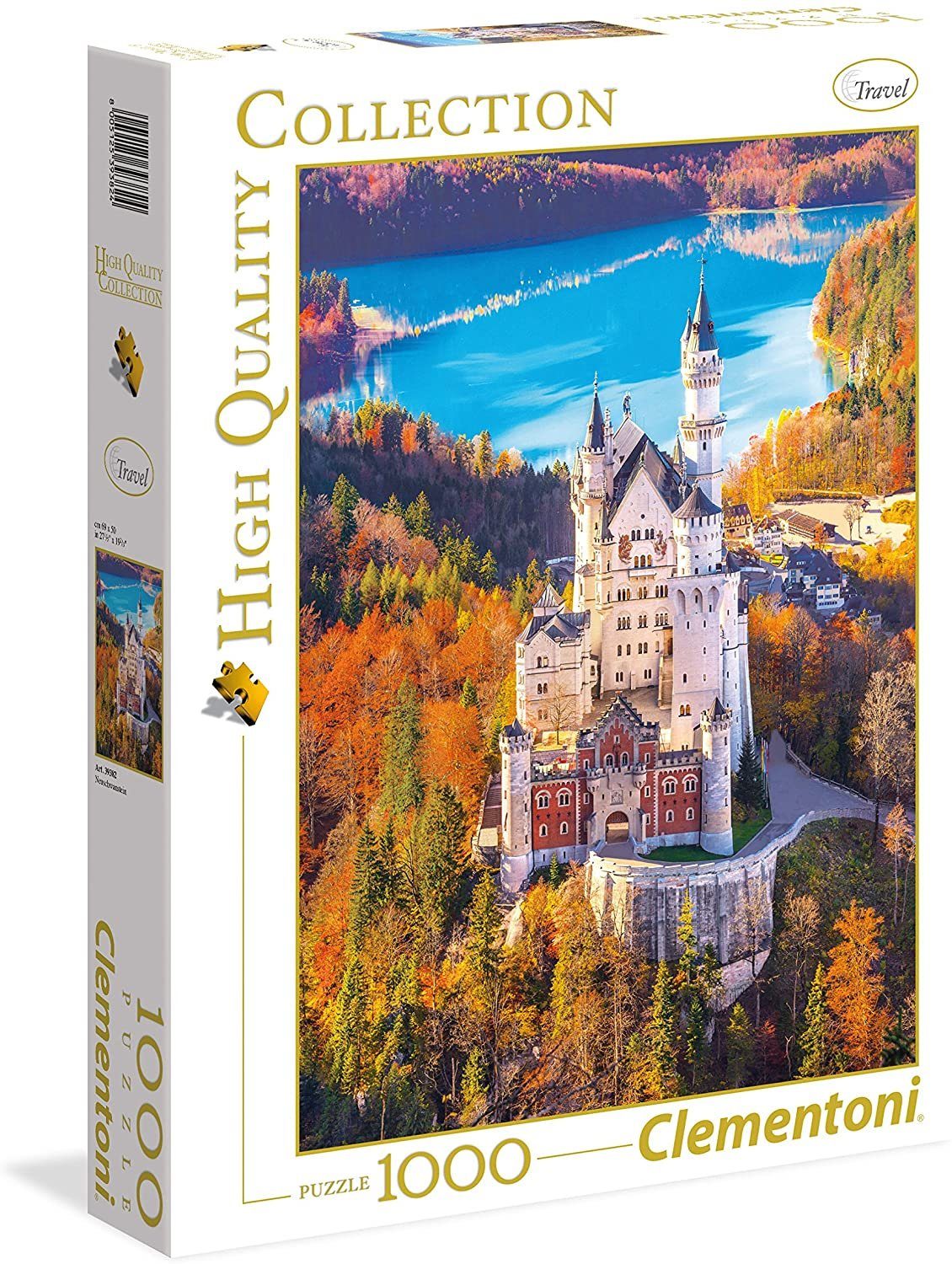 Puzzleteile - Neuschwanstein Puzzle Puzzle 1000 (1000 Teile), Clementoni® 39382