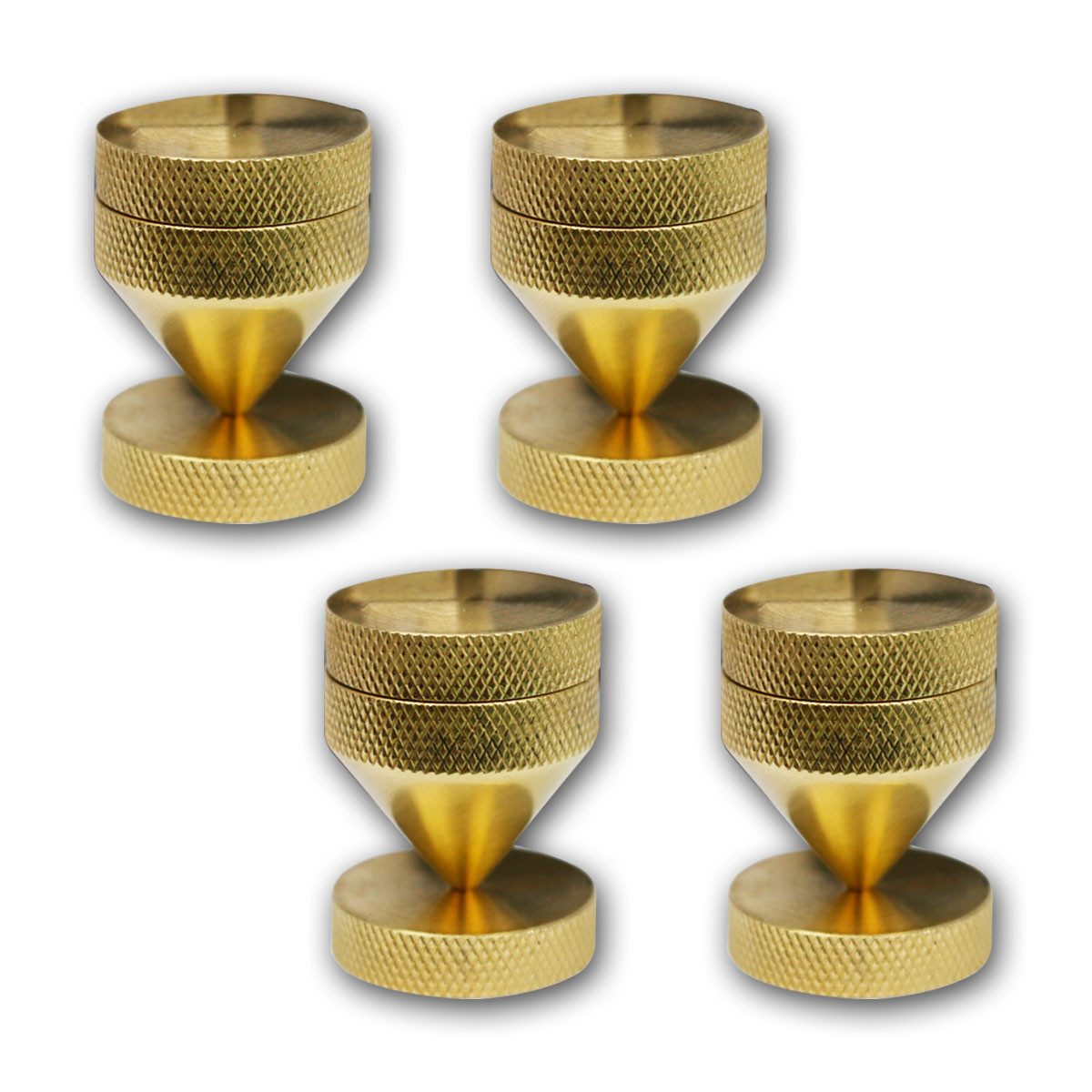 Dynavox Dämpfer 4er Set Sub-Watt-Absorber, 35-41mm, Messing