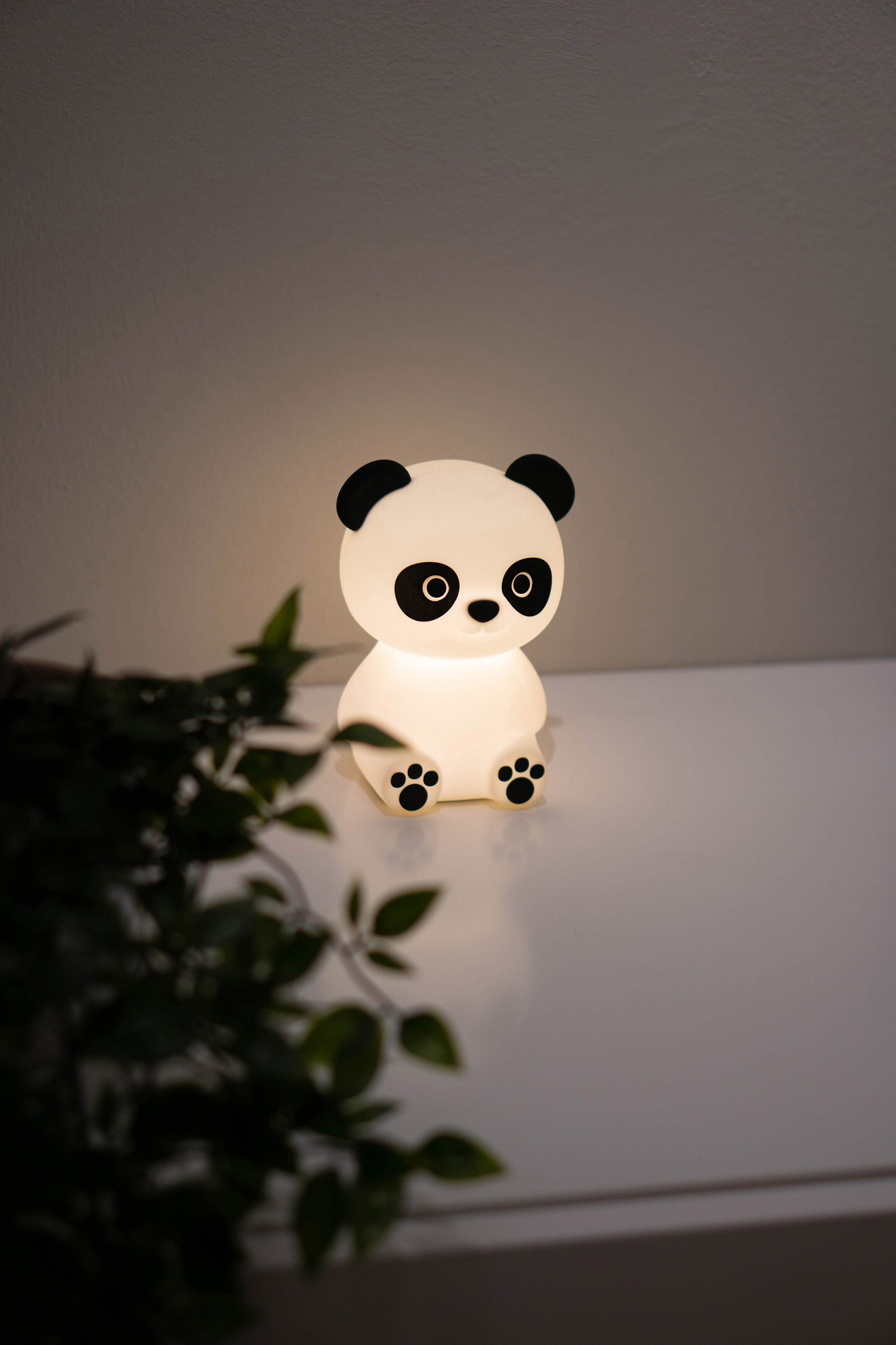 niermann LED Nachtlicht Paddy Pandy, Kinderlampe, Kinderzimmer, LED fest integriert, Spielend einfache Bediendung