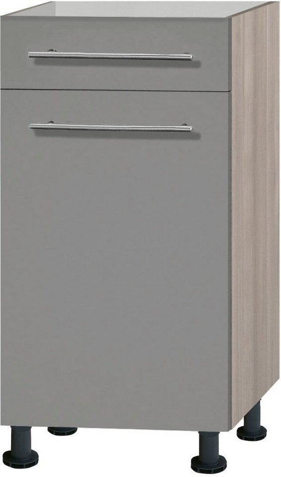 OPTIFIT Unterschrank Bern 40 cm breit, mit Tür und Schubkasten, mit  höhenverstellbaren Füßen