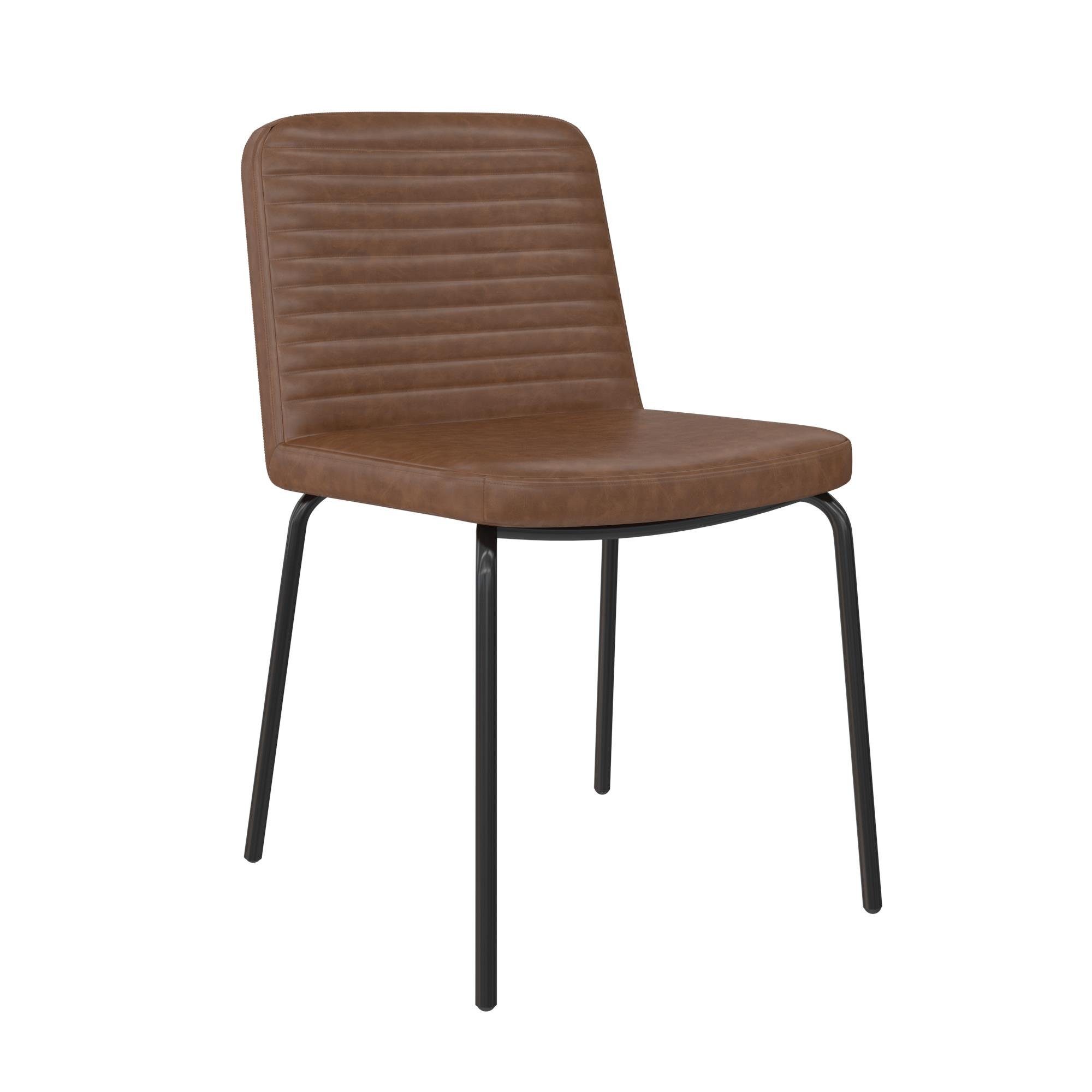 loft24 Esszimmerstuhl Corey (Set, 2 St), Stuhl mit gepolsterter Sitzfläche, Metallgestell, Sitzhöhe ca. 46 cm | Stühle