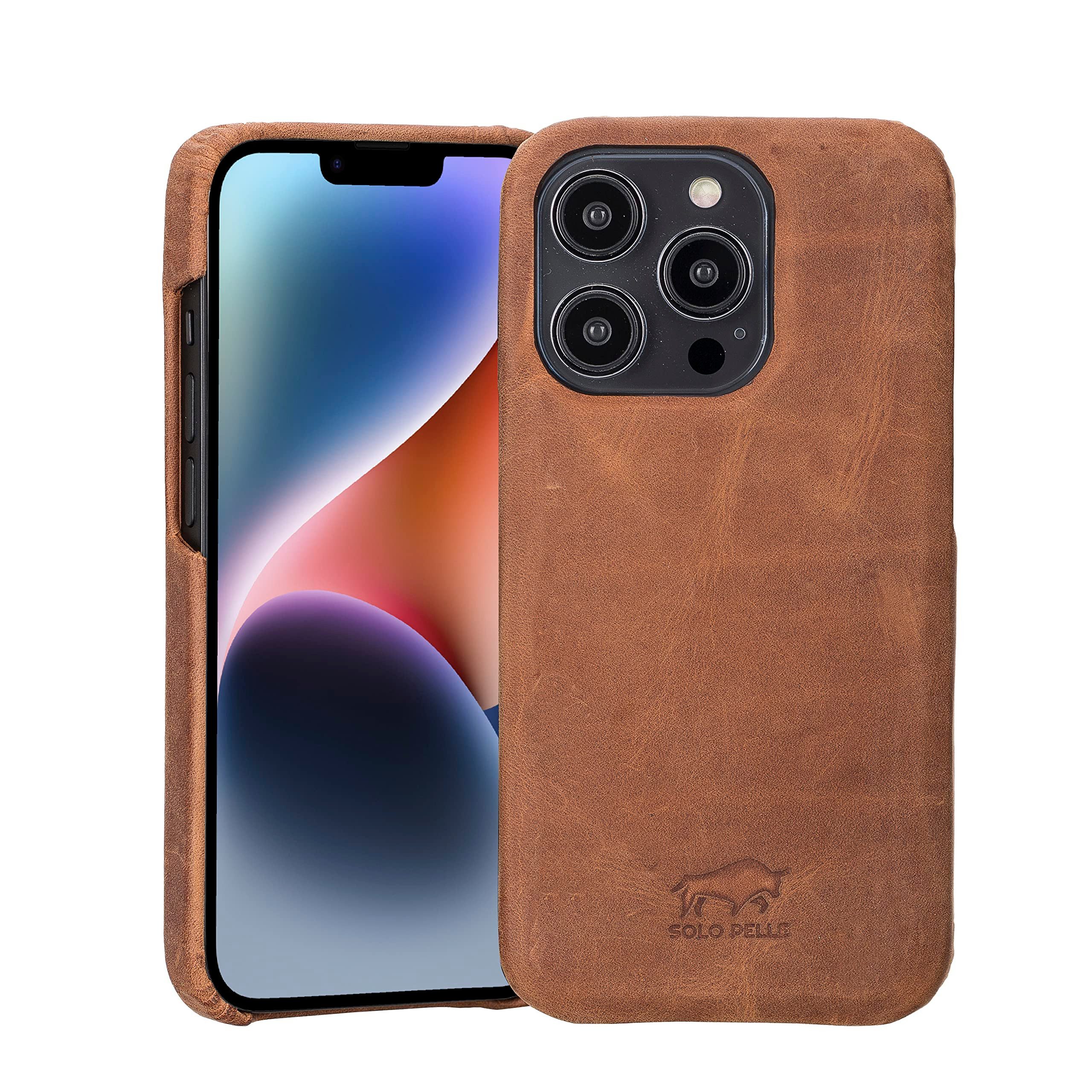 Solo Pelle Smartphonetasche Lederhülle für iPhone 15 Pro 6.1 Zoll Princeton Case Ledertasche