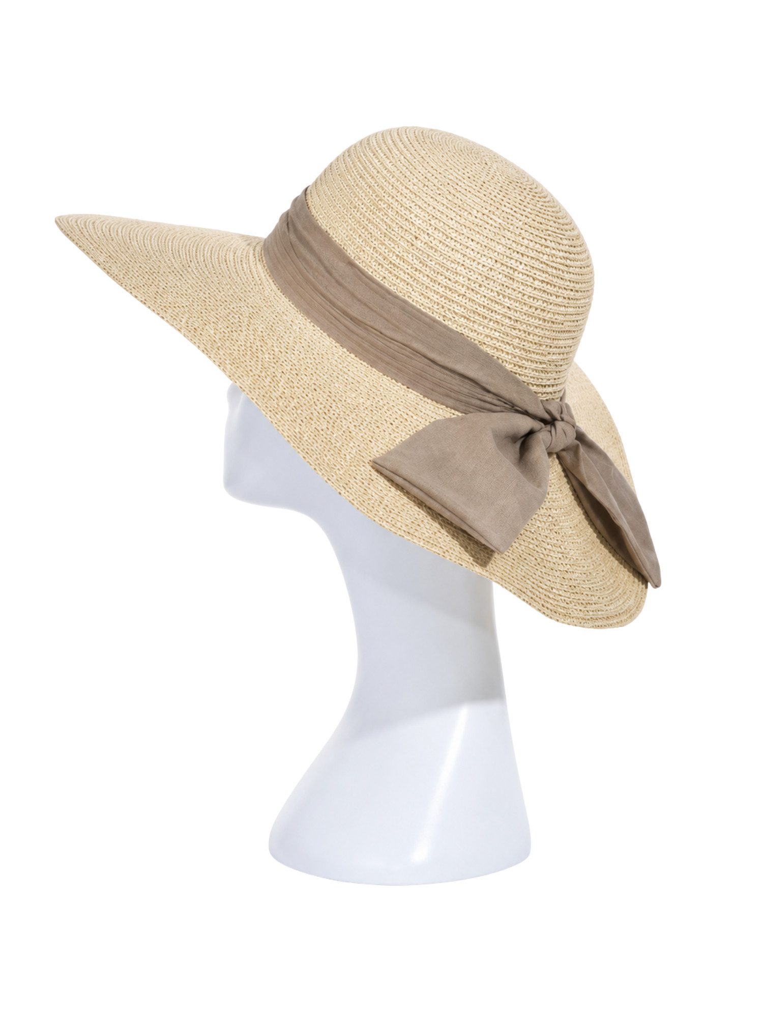 Brise Textil Sonnenhut Eleganter Damenhut mit Zierschleife – Sommer & Strand Breite Krempe für zusätzlichen Sonnenschutz