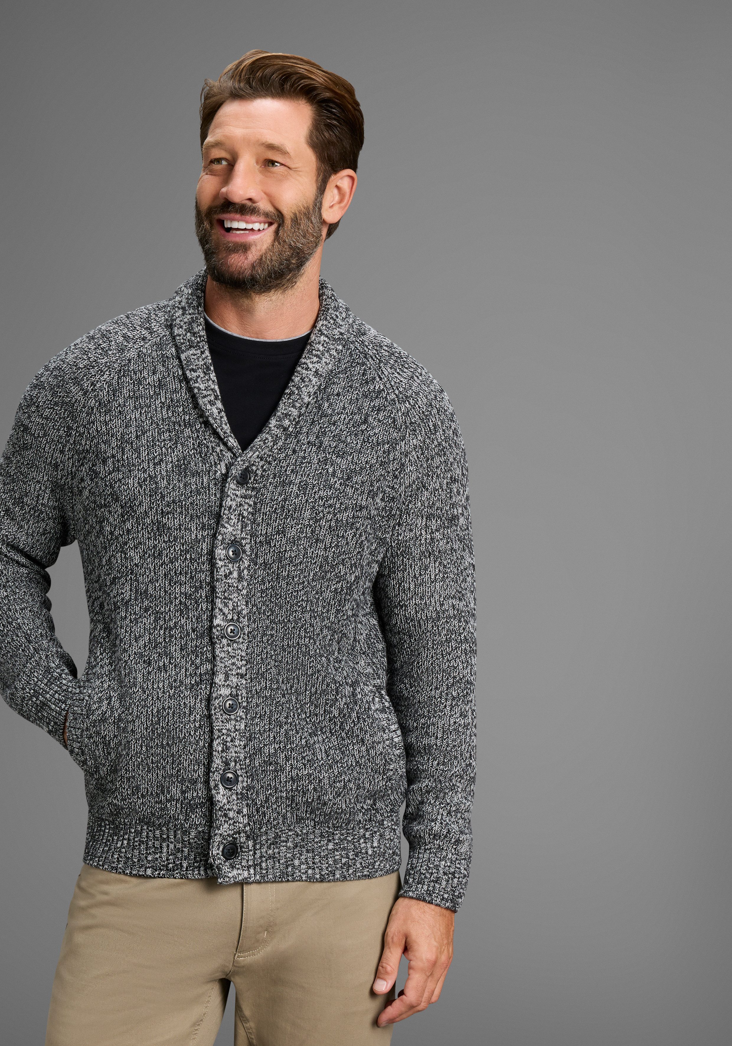 Man's World Strickjacke Neue Kollektion! mit günstig online kaufen