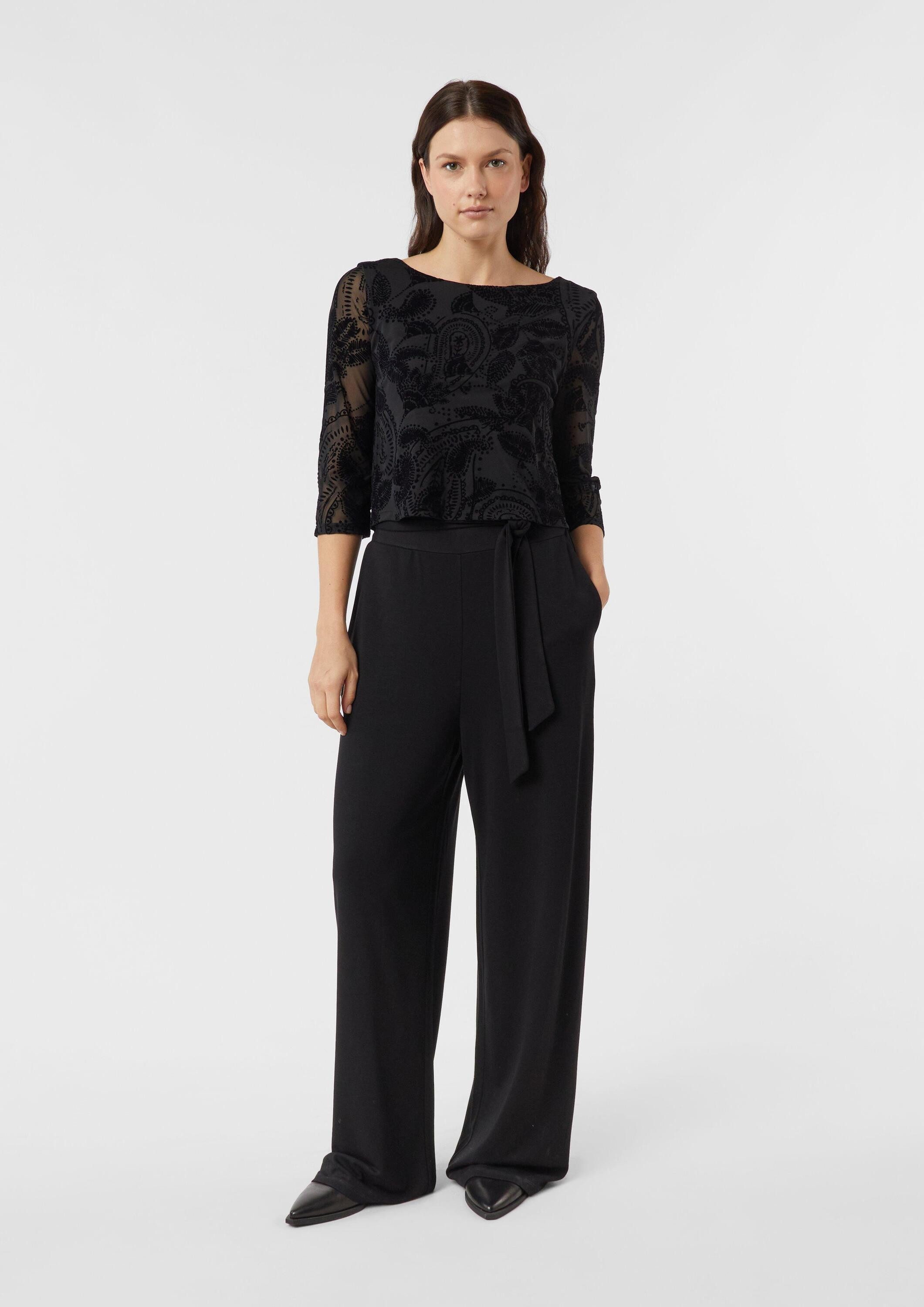 comma Jumpsuit Overall Jersey-Jumpsuit im Fabric Mix