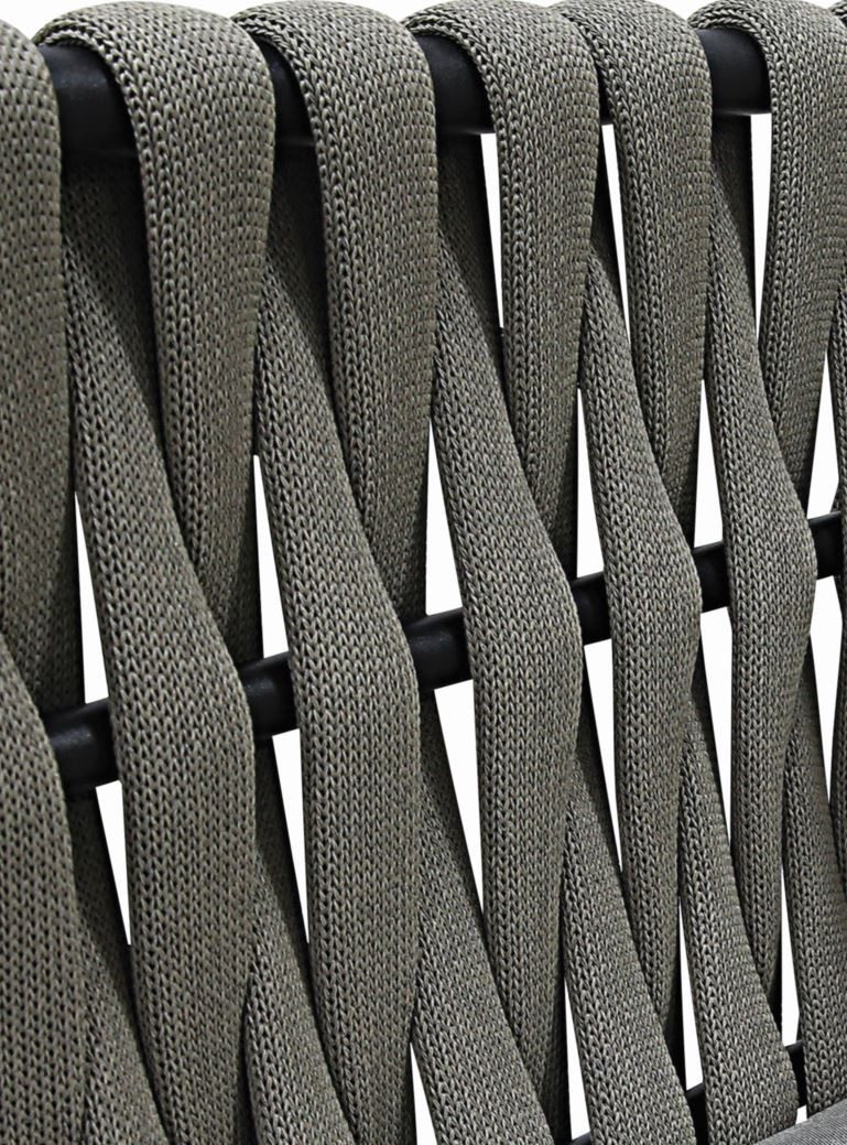 Gardissimo Gartenlounge-Set "Reana hell" Rope Gartenmöbelset Alu wetterfest, (Spar-Set, 4-tlg., Alu, Drei-Sitzer-Bank, Tisch, 2 Sessel, inkl. Auflagen), inkl. Auflagen / wetterfest / 120 kg Tragkraft pro Sitzplatz