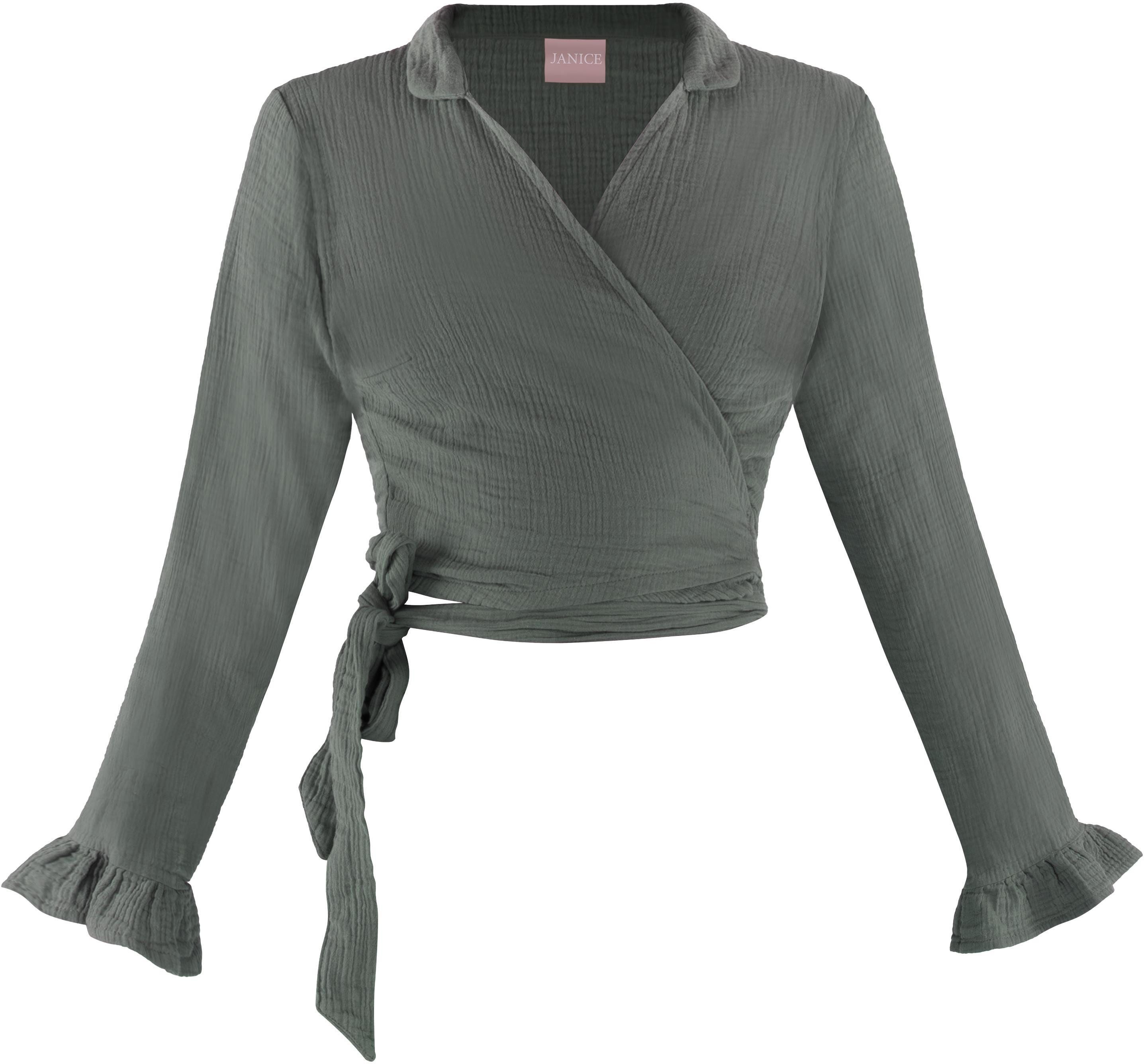Janice Langarmbluse Musselin Hemd Chalandri Sommerbluse günstig online kaufen