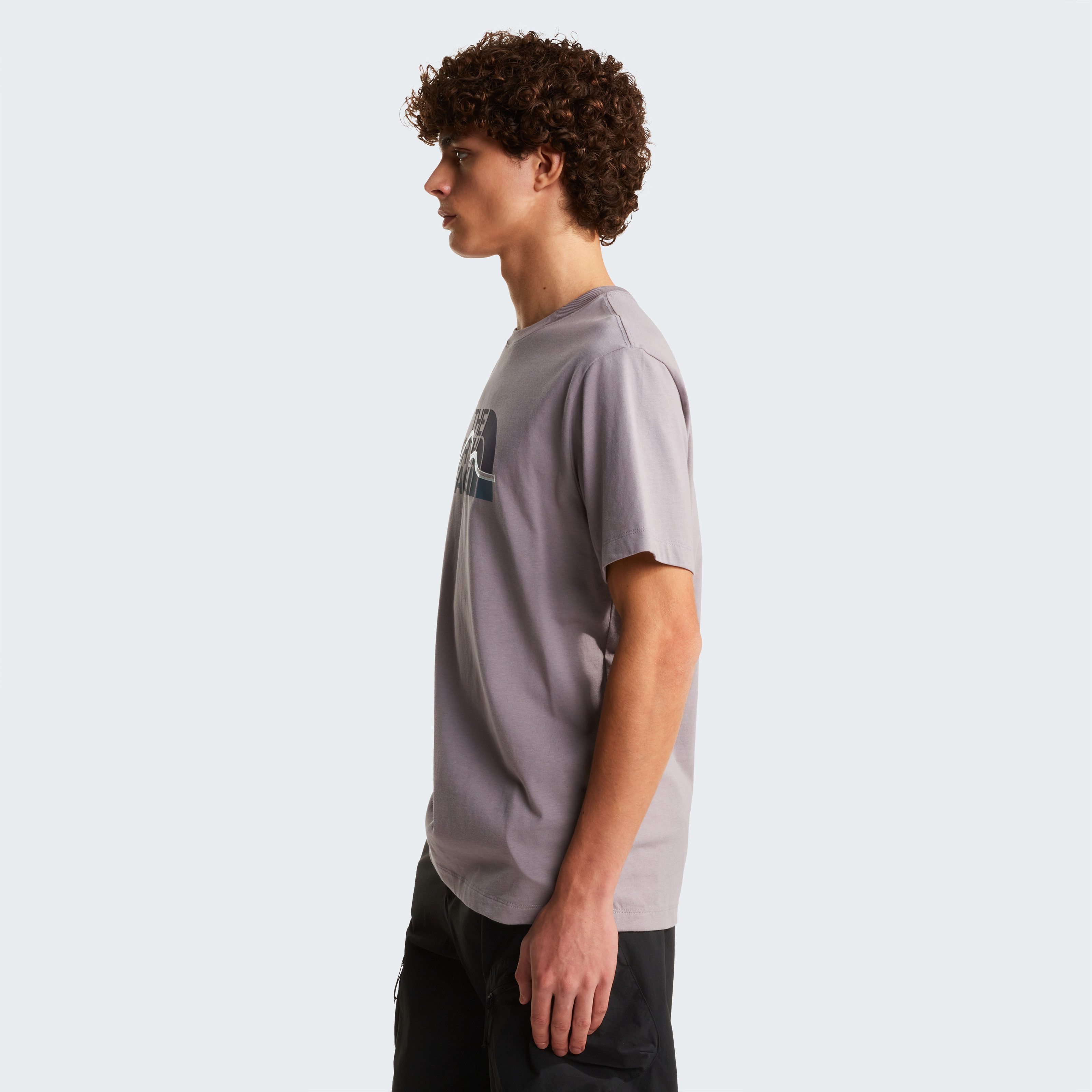 The North Face T-Shirt M MOUNTAIN LINE REGULAR SHORT SLEEVE TEE normale Passform, Kurzarm, für sportliche Aktivitäten und Outdoor