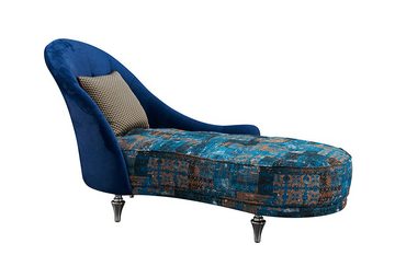 JVmoebel Chaiselongue Blauer Chaiselongue Sofa Couch Liege Ottomane Liegen Designer Möbel, Made in Europe