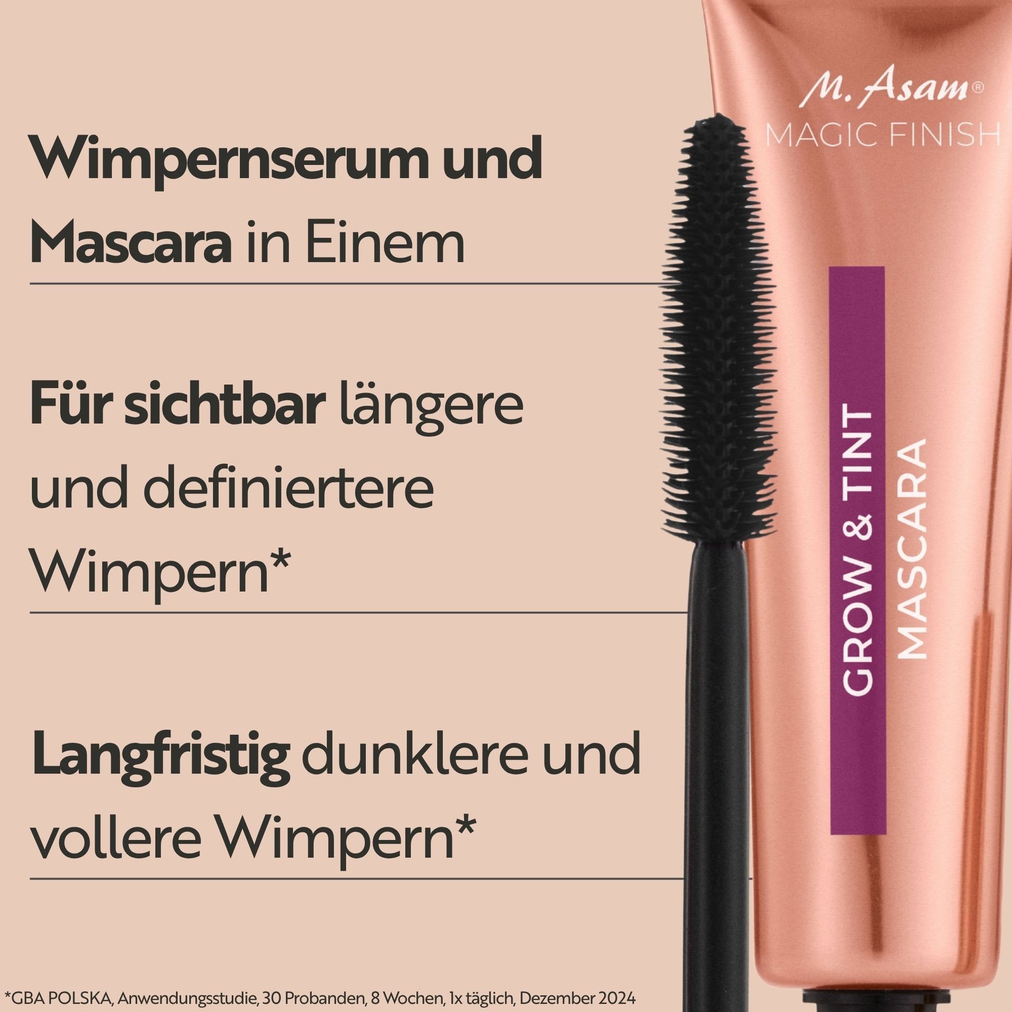asambeauty Mascara Grow & Tint Mascara Deep Black – Bild 2 von 5