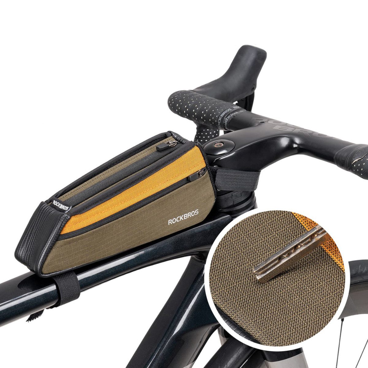 ROCKBROS Fahrradtasche 088, Aerodynamische Tasche mit zwei Befestigungsoptionen