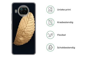 MuchoWow Handyhülle Gold - Blätter - Schwarz - Pflanzen - Luxus - Natur, Phone Case, Handyhülle Xiaomi Mi 10T Lite, Silikon, Schutzhülle