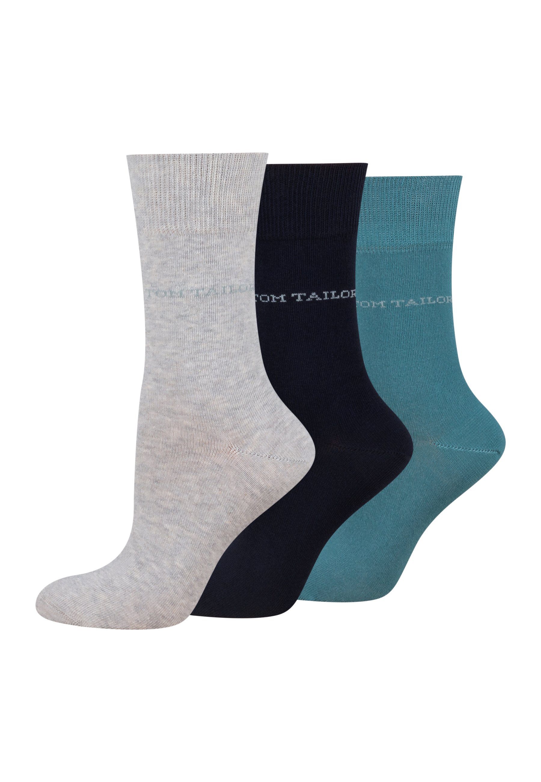 TOM TAILOR Socken 9609820042 TOM TAILOR Socken Damen – Baumwollsocken für Alltag und Freizeit warmgrey