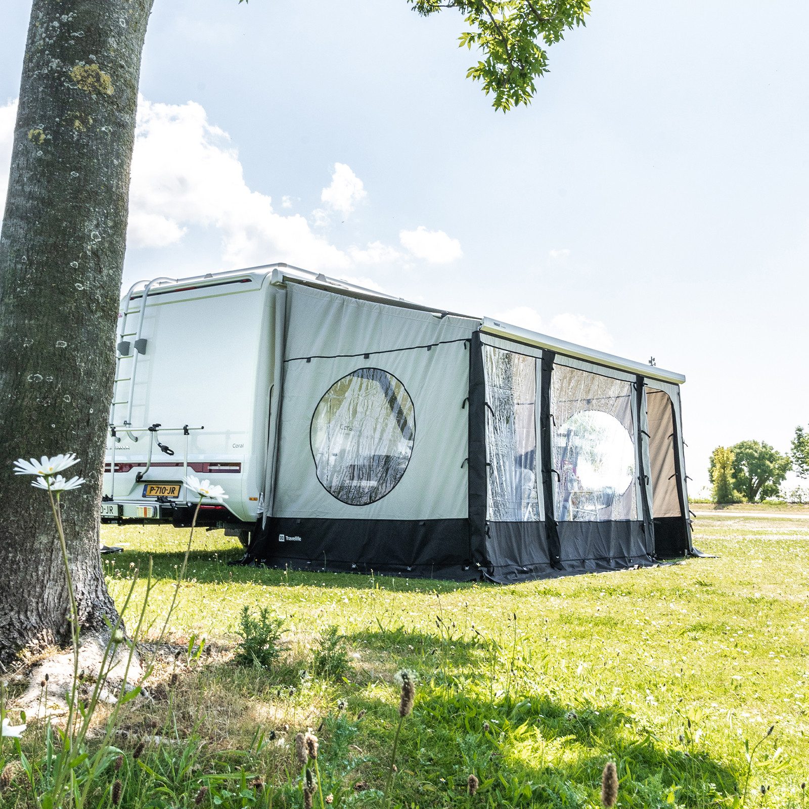 Travellife Vorzelt Markise Vorderwand Scala Front Wand, Panel Thule Omnistor Passend 1,1m