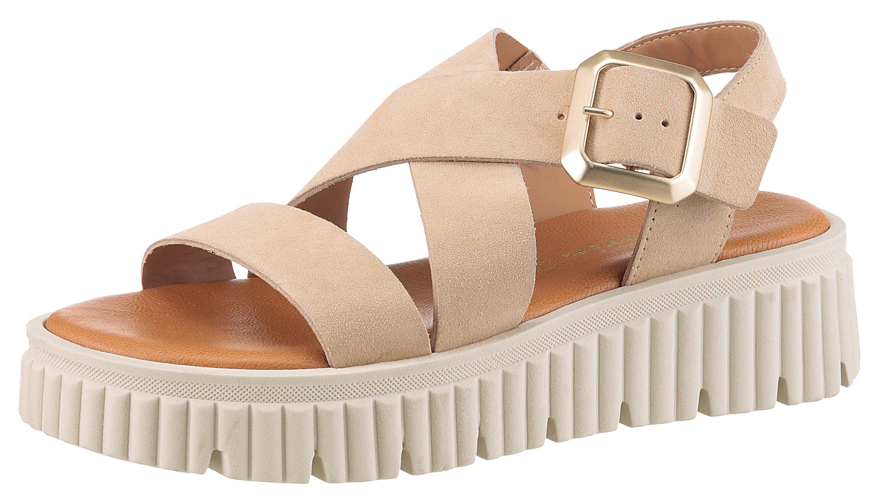 Tamaris Sandalette, Plateau, Riemchensandale, Sommerschuh mit günstig online kaufen