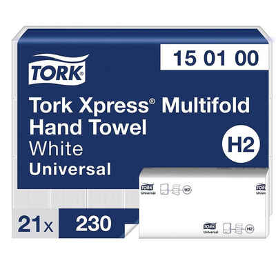 TORK Papierhandtuch Universal, 1-lagig, Tissue mit I-Falzung, weiß, 19,6x25,5 cm, 4830 Blatt