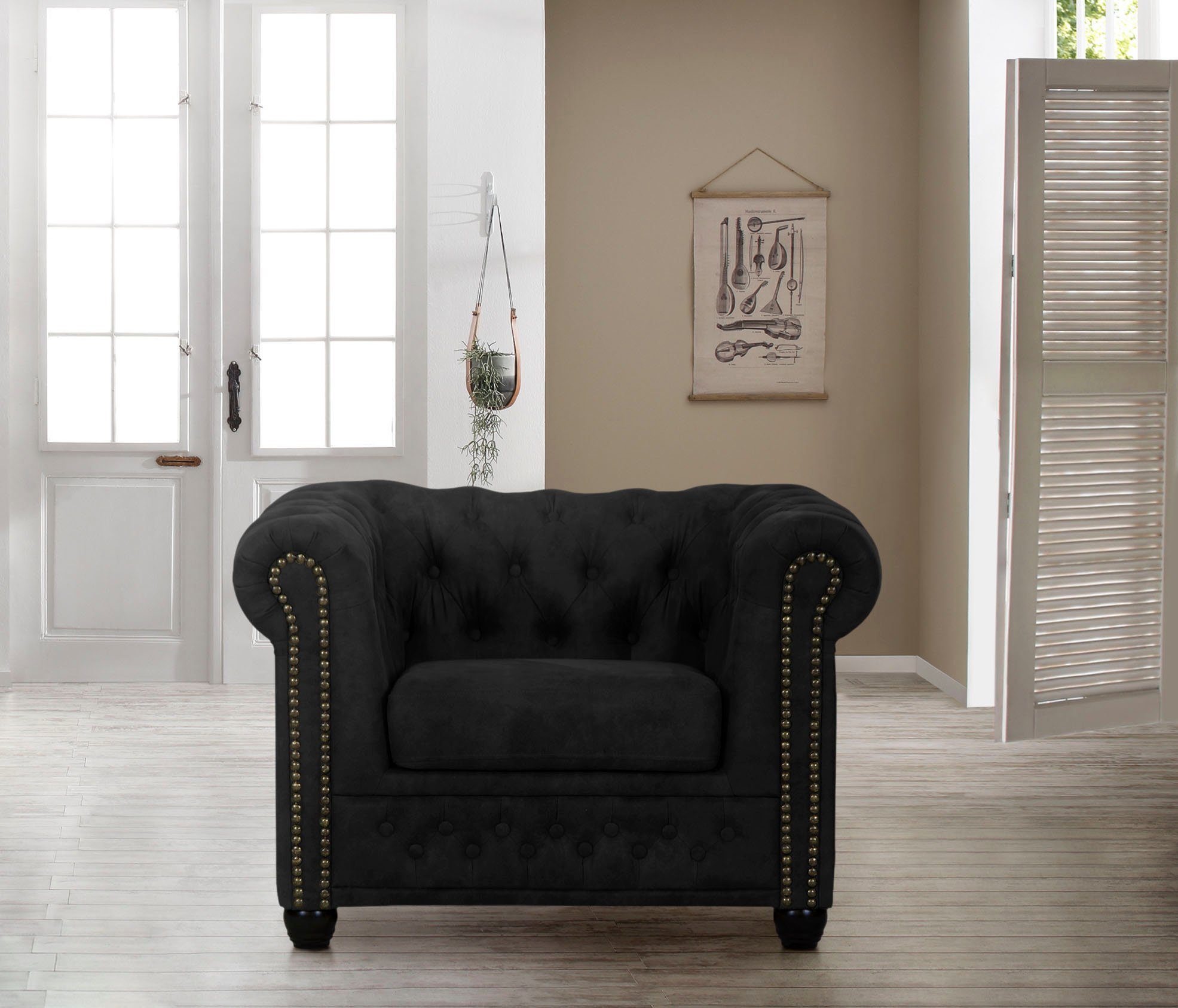 Home affaire Chesterfield-Sessel Rysum, passend zur Serie "Rysum" B/T/H: 94/86/72 cm