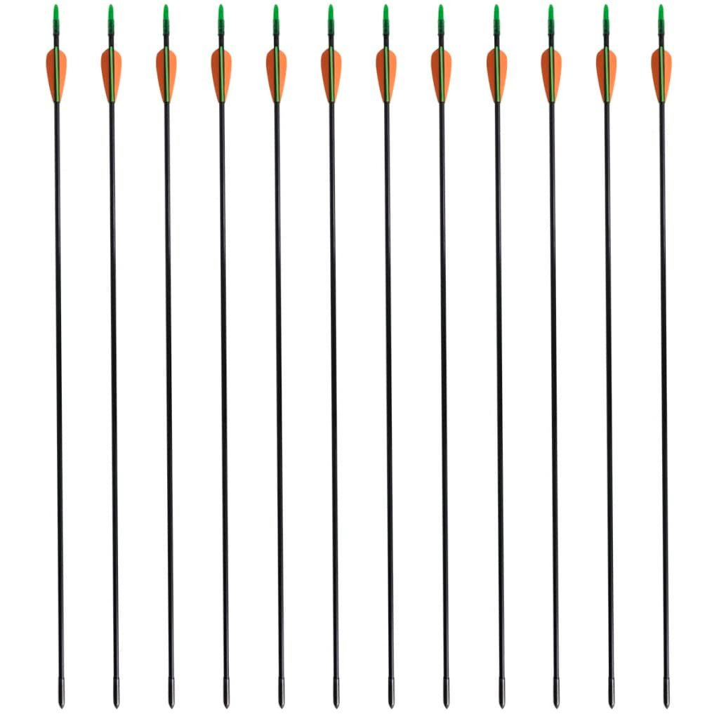 vidaXL Recurvebogen, Recurvebogen-Pfeile 30" 0,6 cm Fiberglas 12 Stk.