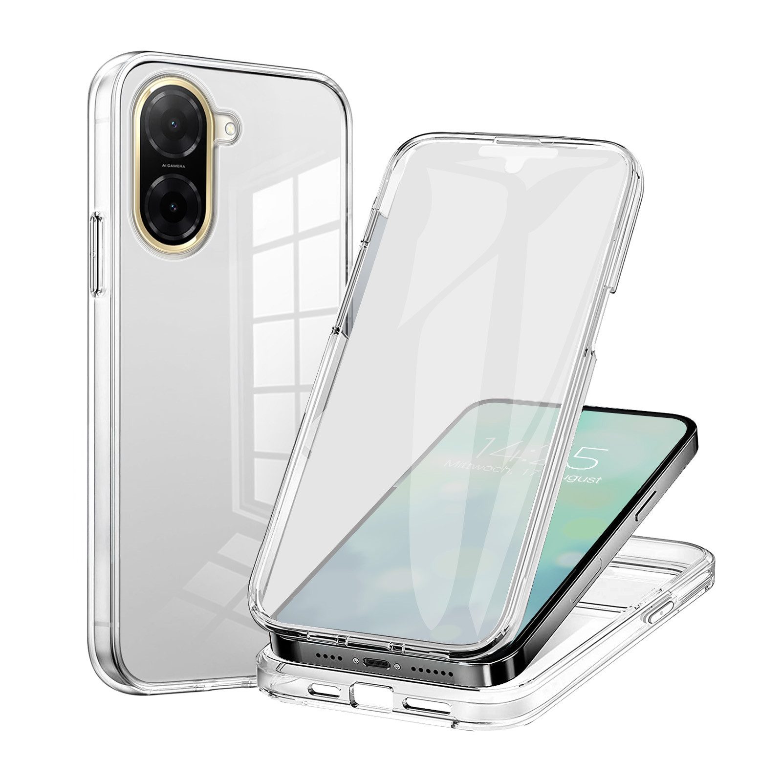 Tec-Expert Handyhülle 360 Grad Hülle für Xiaomi Redmi A5 6.88 Zoll, 6.88", Rundum Schutz Cover Case Hülle Transparent