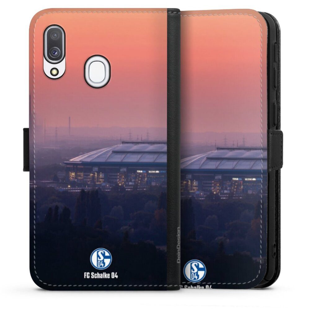 DeinDesign Handyhülle Stadion FC Schalke 04 Offizielles Lizenzprodukt Schalke 04 Stadion, Samsung Galaxy A40 Hülle Handy Flip Case Wallet Cover