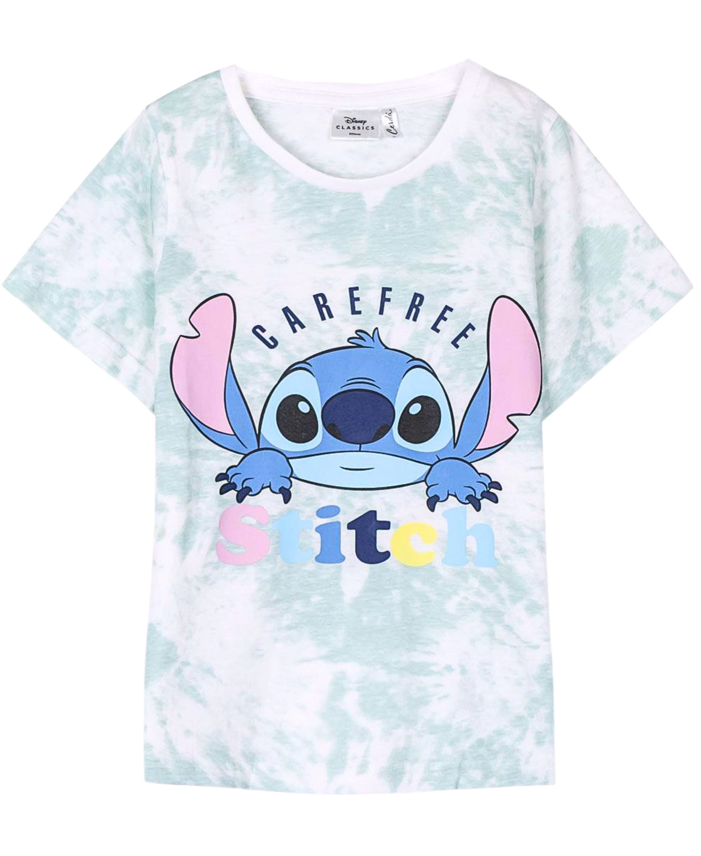 Cerdá T-Shirt Disney Lilo & Stitch - Carefree Kinder Kurzarmshirt aus Jersey Gr. 128 - 158 cm
