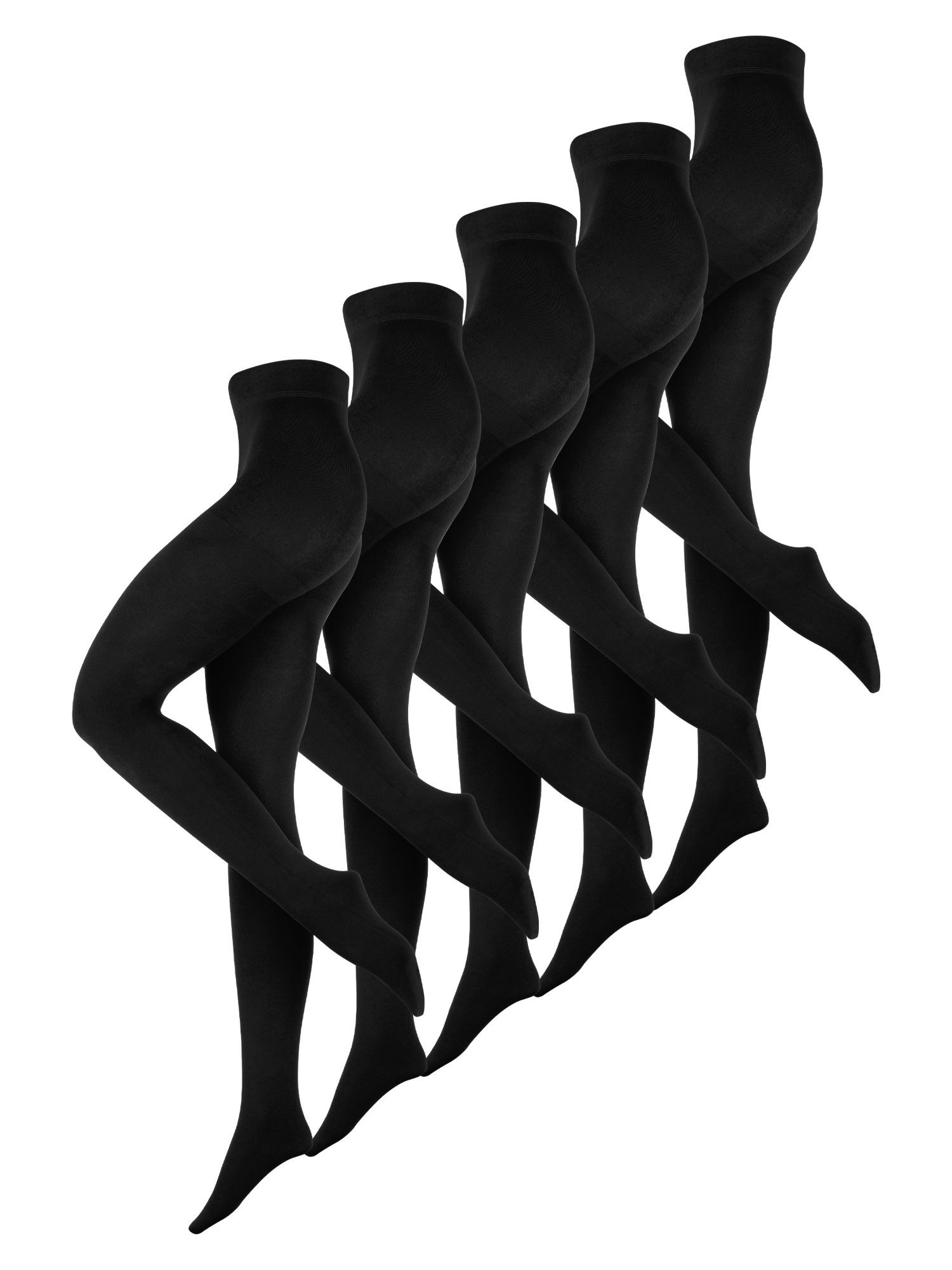 Nur Die Feinstrumpfhose 5er Sparpack Wohlig-Warm 100 DEN (5 St) nylon transparent Fein-strumpfhose