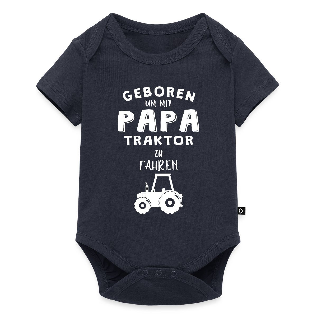 Kurzarmbody Geboren Um Mit Papa Traktor Zu Fahren Kurzarm Tages Baby Body