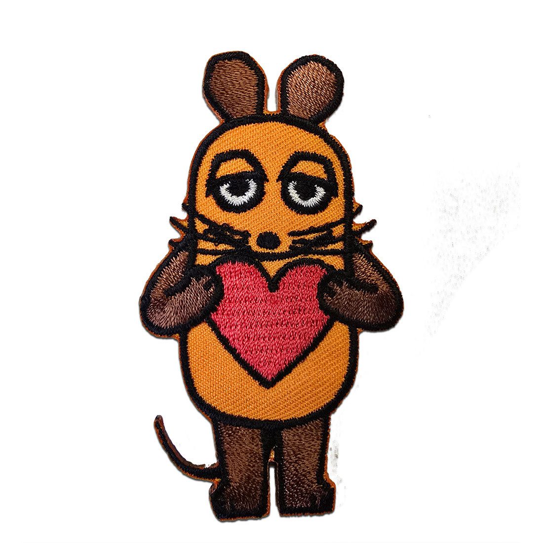 Die Sendung mit der Maus Aufnäher Bügelbild, Aufbügler, Applikationen, Patches, Flicken, zum aufbügeln, Polyester, Maus Sendung mit der Maus Kinder - Größe: 7,5 x 4 cm