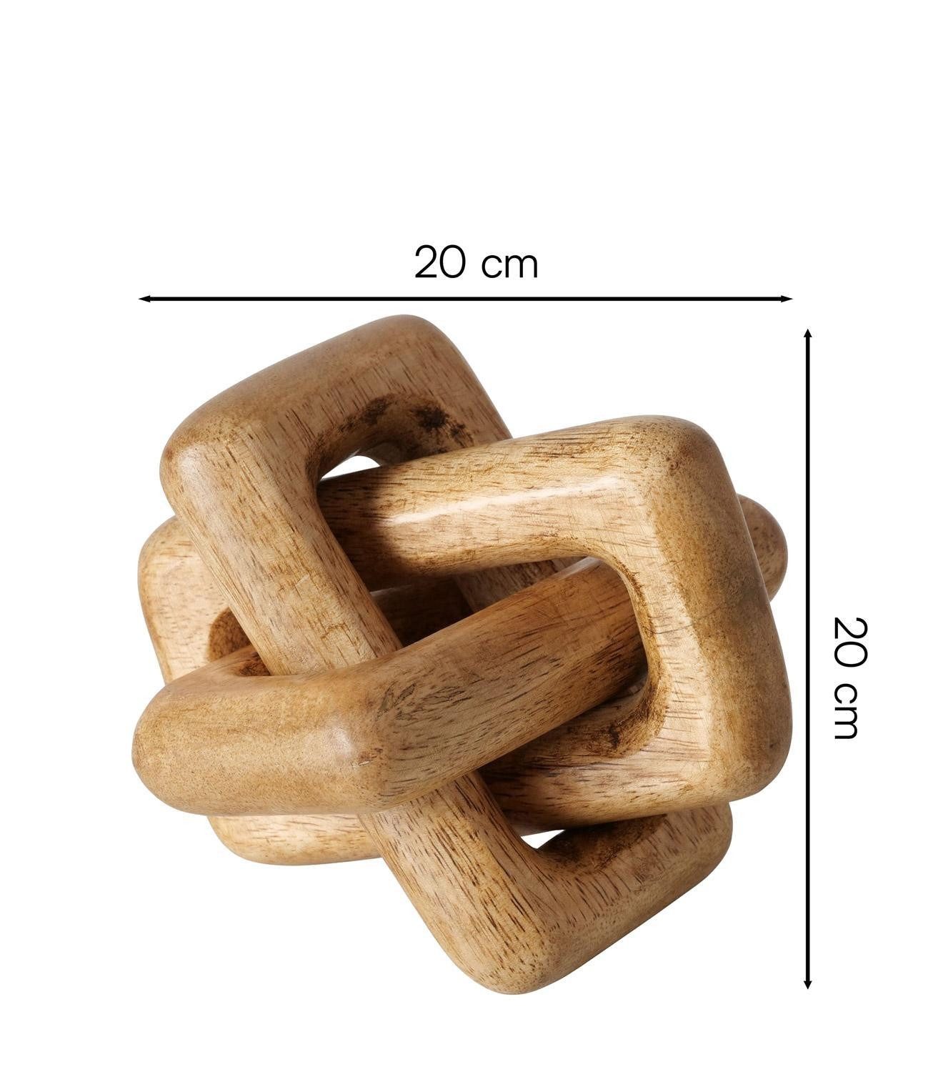 BOLTZE GRUPPE GmbH Dekoobjekt SUAL, 20 x 20 cm, Braun, Mangoholz, (1 St), in Form eines Knotens