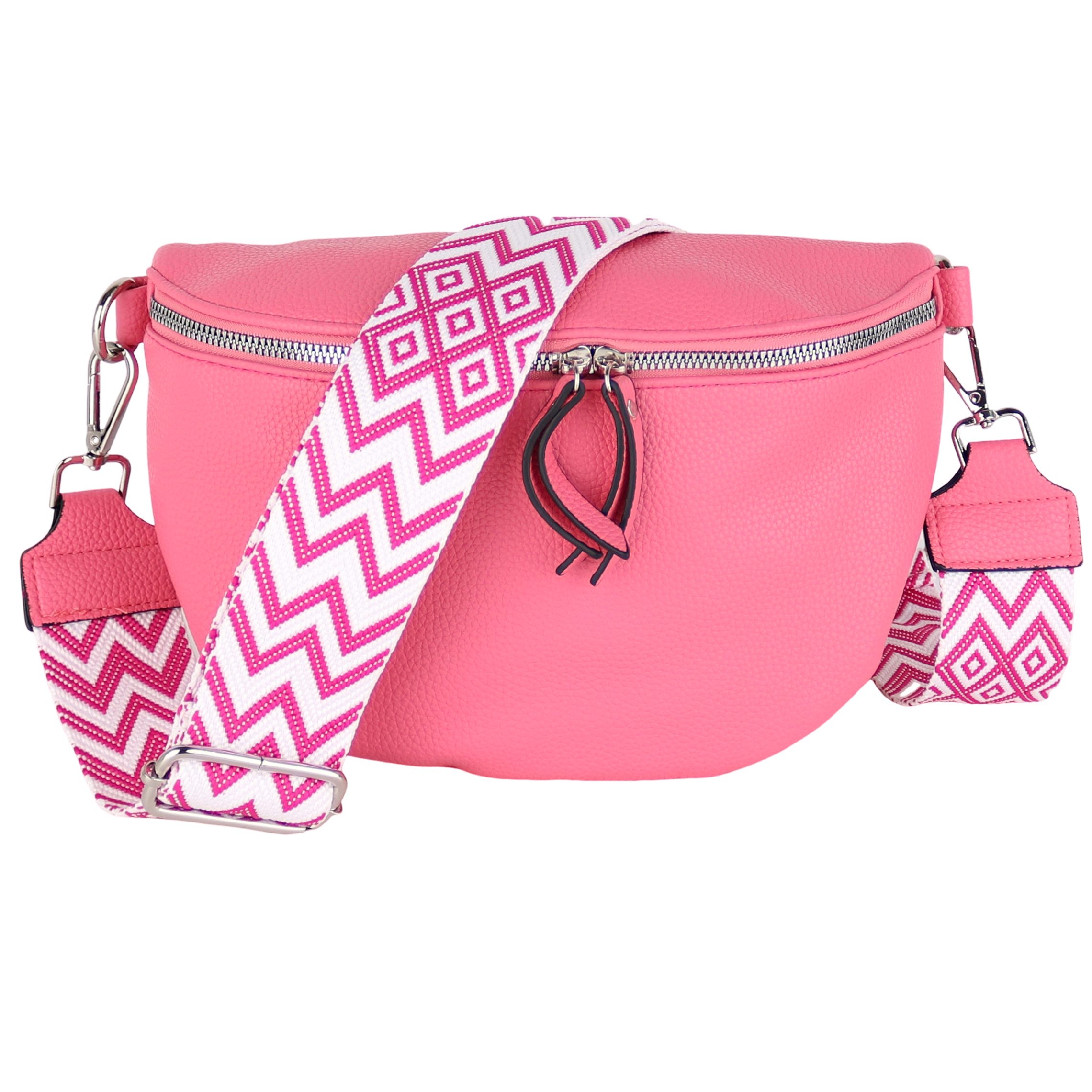 MIRROSI Bauchtasche Damen Taschen, Umhängetasche, Brusttasche, 26x18x9cm Veganes Leder (Schultertasche für jeden Anlass), Crossbody Bag, Bohemian gemusterten& verstellbaren Schulterriemen