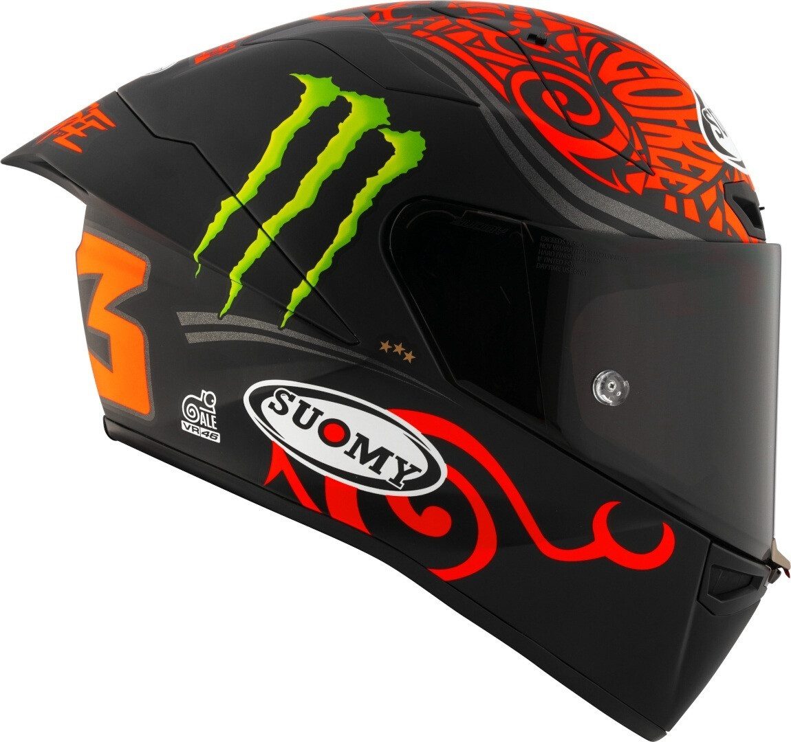 Suomy Motorradhelm S1-XR GP Bagnaia Monster Replica 2024 Helm, Notfallsystem-Polsterung (EQRS)