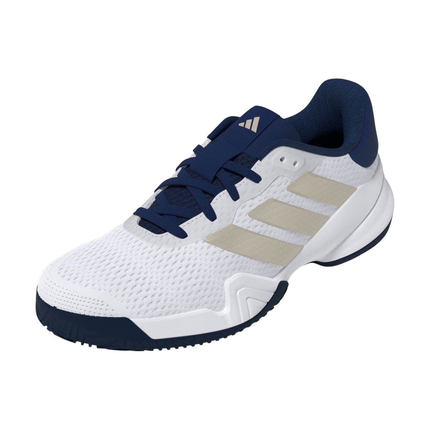 adidas Performance Barricade Allcourt 2026 weiss/navyblau Kinder Tennisschuh