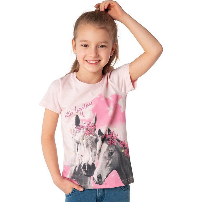 myToys COLLECTION T-Shirt T-Shirt Regular fit für Mädchen Pferde von Blue