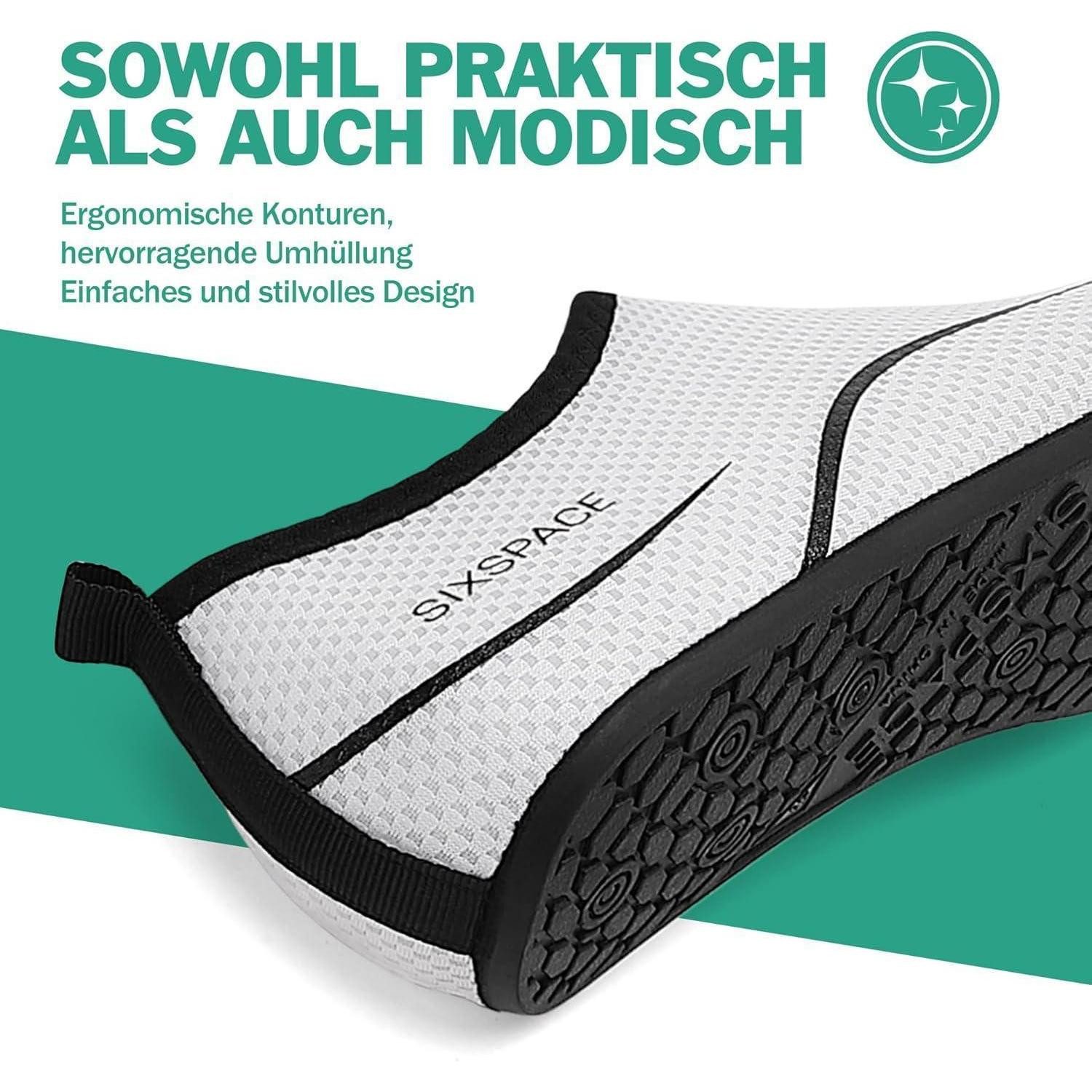 LuxusKollektion Wasserschuhe Badeschuhe Aquaschuhe Slipon schnelltrocknend 41 EU Weiß Wasserschuh