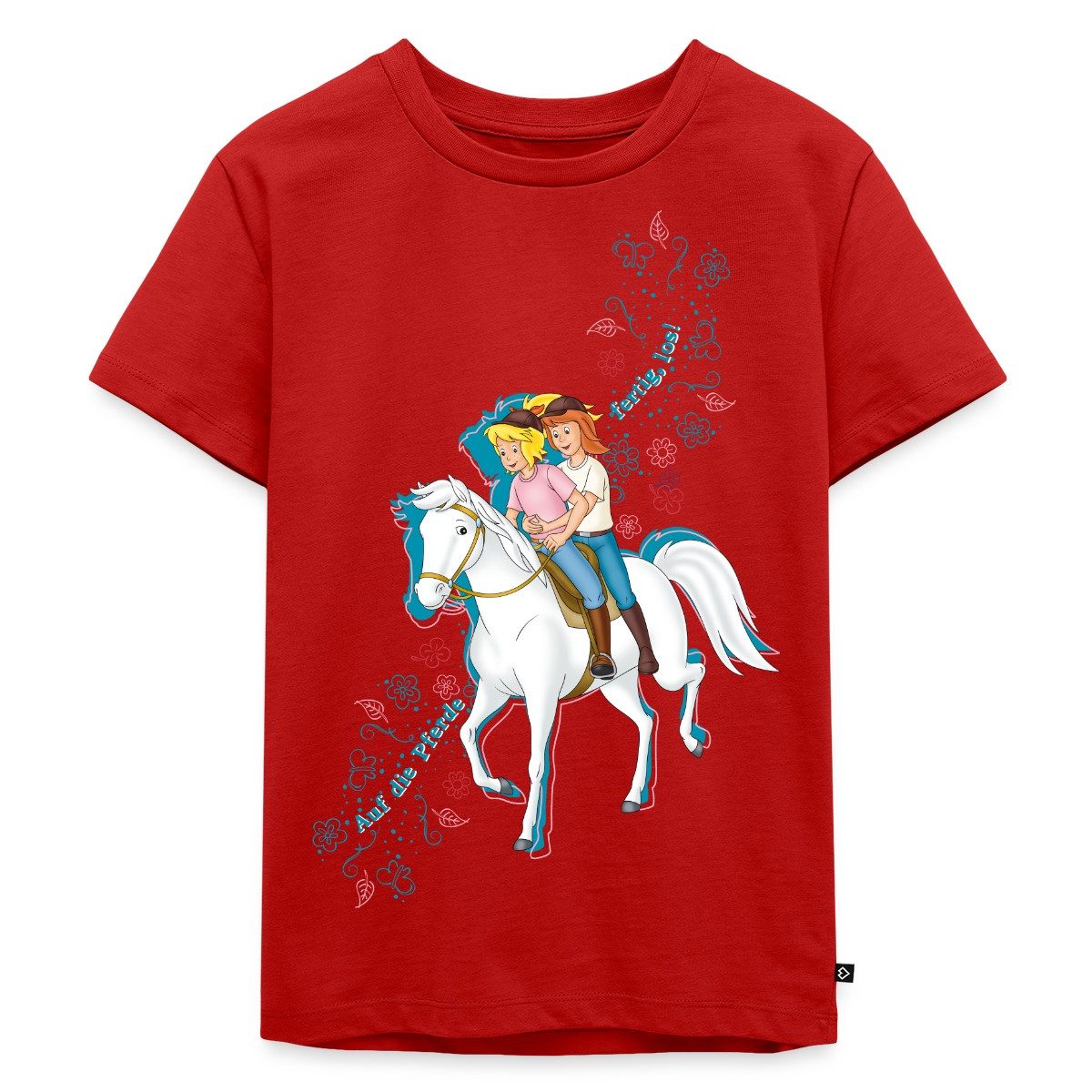 Spreadshirt T-Shirt Bibi Und Tina Auf Die Pferde Fertig Los Kinder Premium T-Shirt (1-tlg)