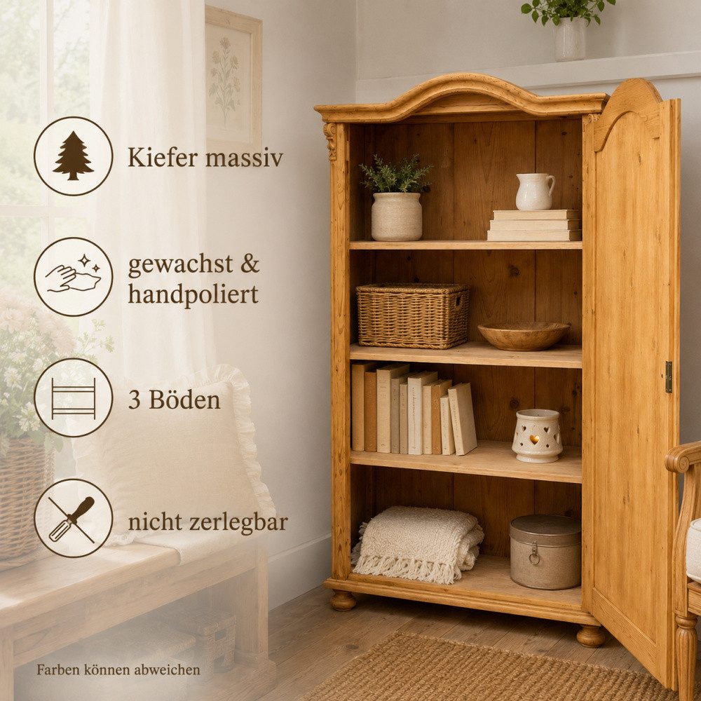 Wohnpalast Mehrzweckschrank Landhaus Mehrzweckschrank aus Kiefer massiv – Natur gewachst – Massivh