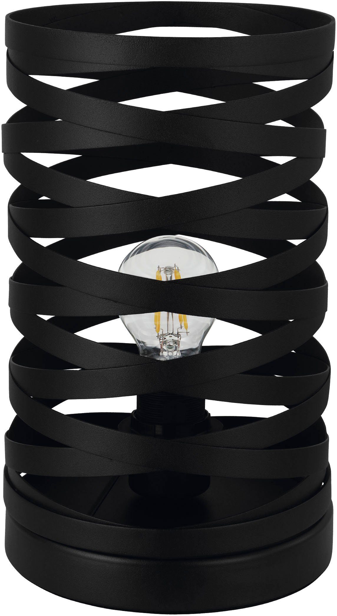 EGLO Tischleuchte CREMELLA, Leuchtmittel wechselbar, ohne Leuchtmittel, Tischleuchte in schwarz aus Stahl - exkl. E27 - 40W