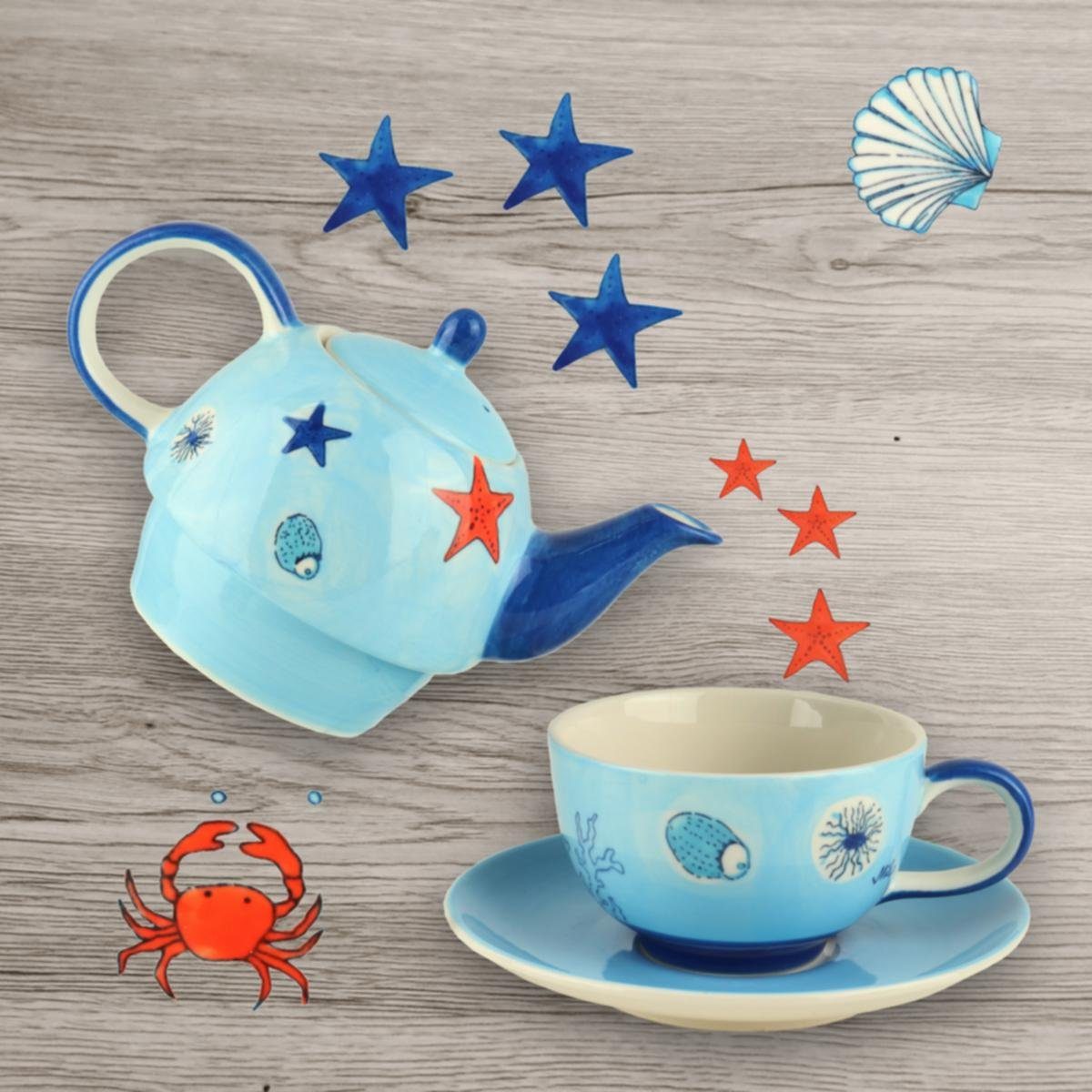 Mila Teekanne Mila Keramik Ocean, (Set) l, the Save Tea One 0.4 Tee-Set for