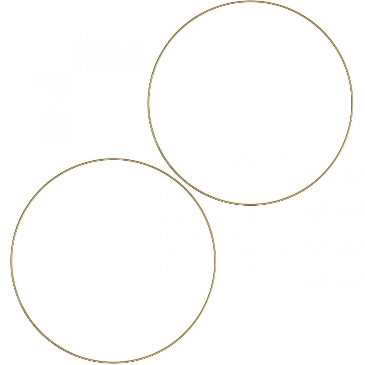 Viana Gartenfigur Metallring Deko Gold Scandi Ring DIY Ø 25,5cm 6 Stk günstig online kaufen