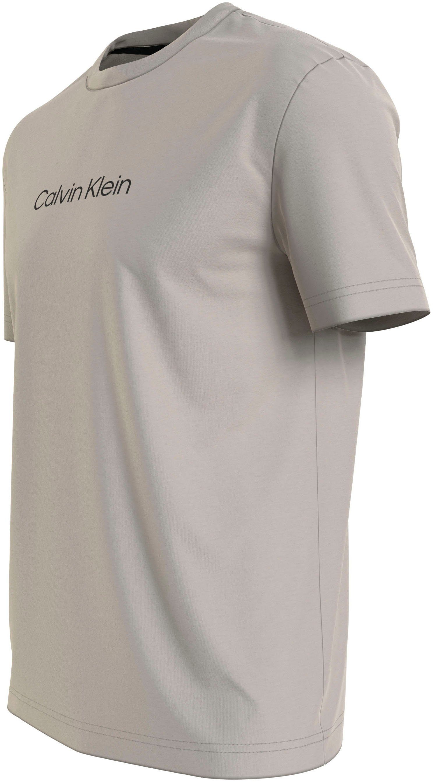 Calvin Klein LOGO Stony Markenlabel COMFORT T-SHIRT Beige mit T-Shirt HERO aufgedrucktem