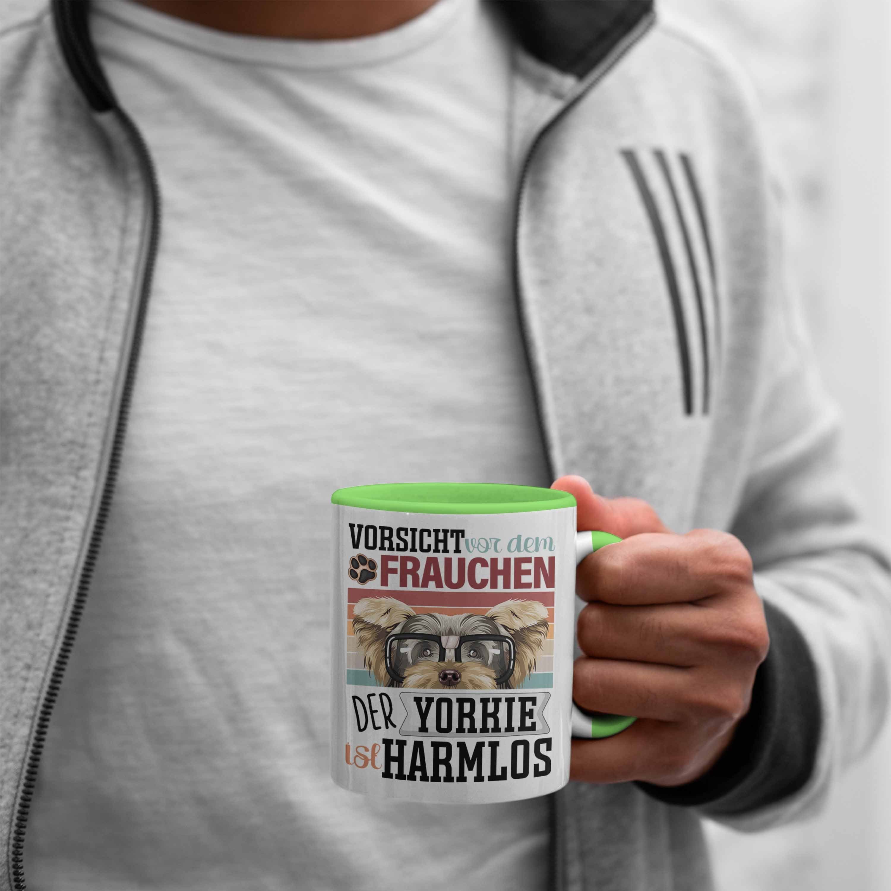 Geschenkidee Lustiger Trendation Frauchen Grün Spruch Yorkie Tasse Geschenk Besitzerin Tasse