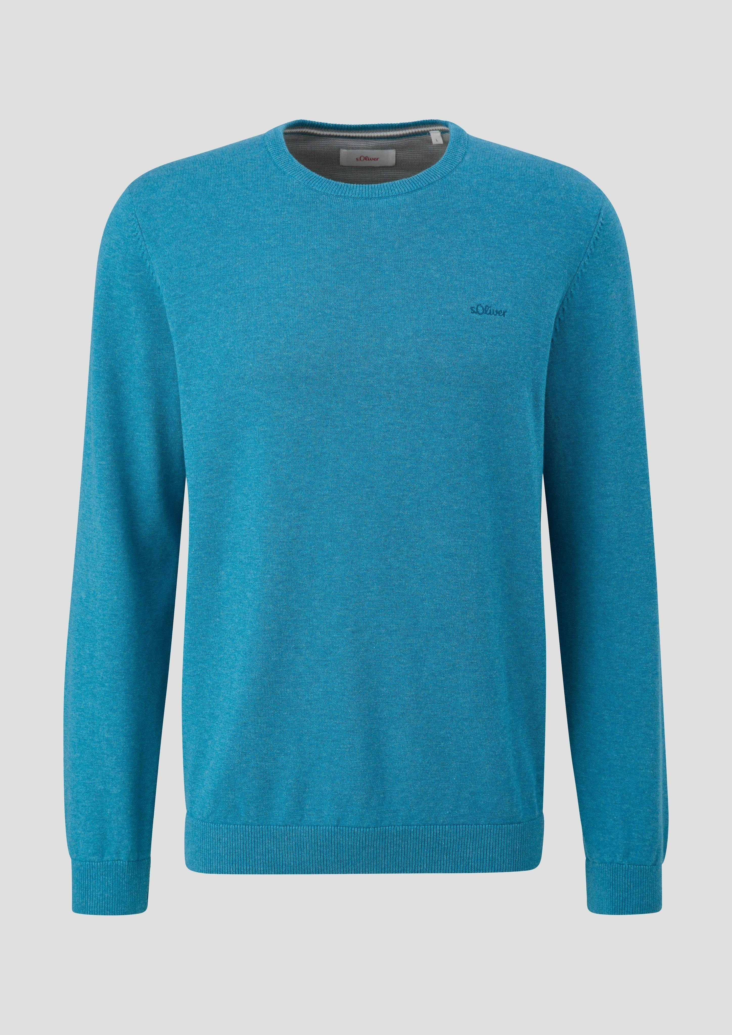 s.Oliver Strickpullover Strickpullover mit Logo-Stickerei Logo günstig online kaufen