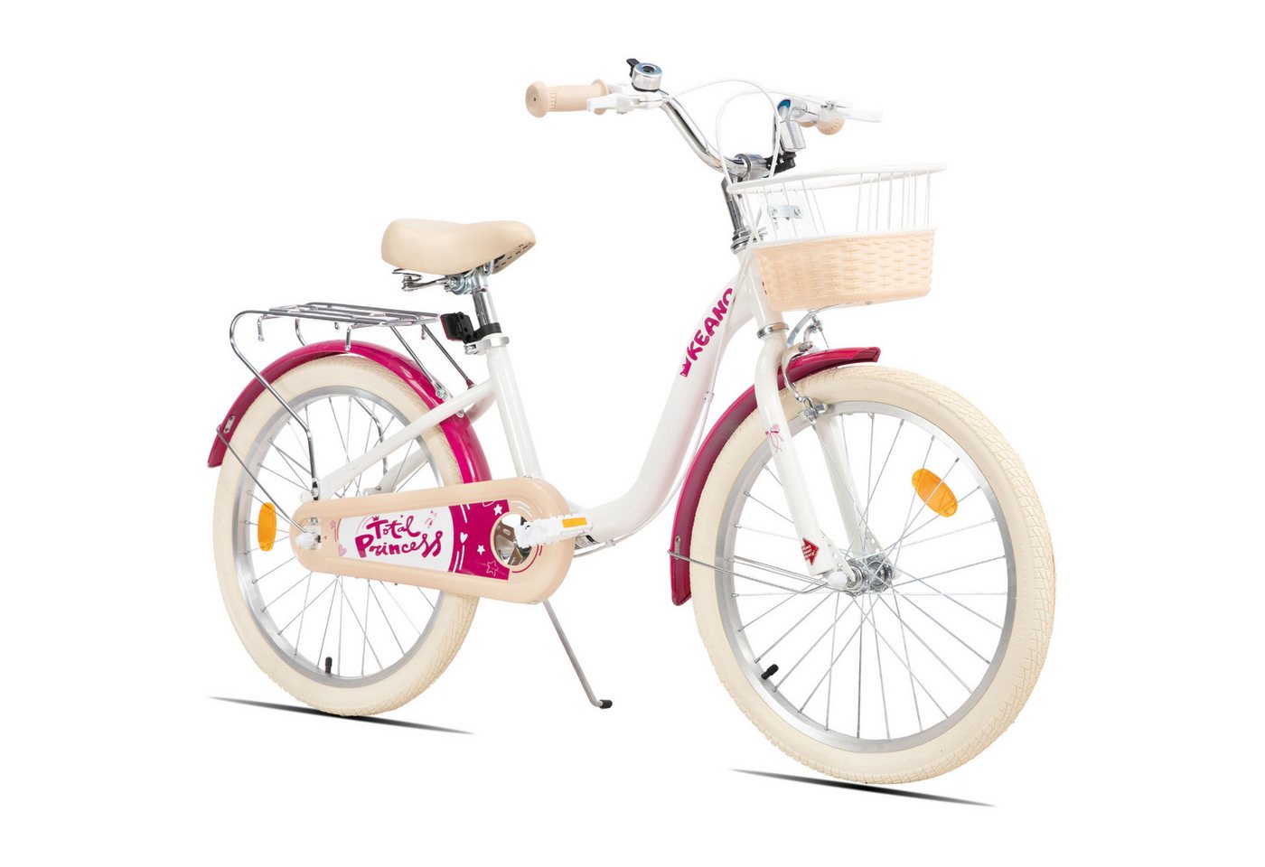 JOYSTAR Kinderfahrrad 16/20 Zoll Fahrräder für Mädchen Geeignet 4-13 Jahren, mit Korb, Kotflügel, Kettenschutz, Gepäckträger und Stützrädern