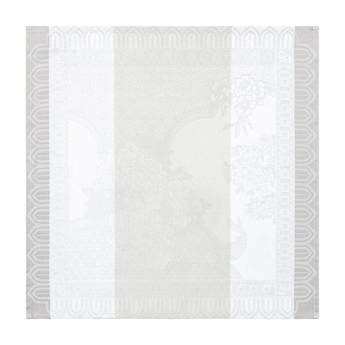 Le Jacquard Francais Stoffserviette Servietten (4x Set) Promenade Impériale Nacre 50x50 cm, (4 St)